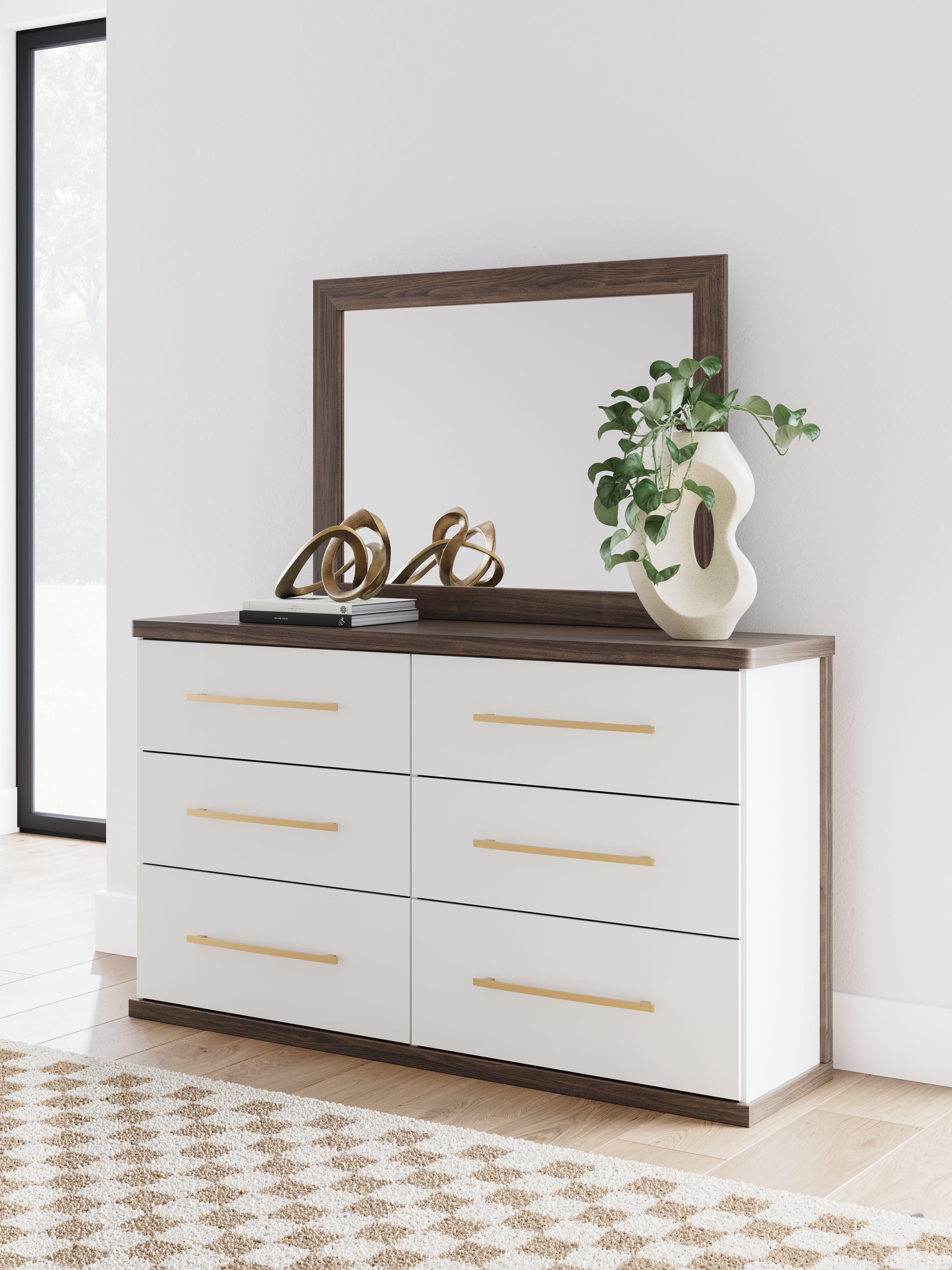 Family Deals Furniture - Ashley Furniture - Kendanport Bedroom - Dresser and Mirror / Brown - PCB1108B1