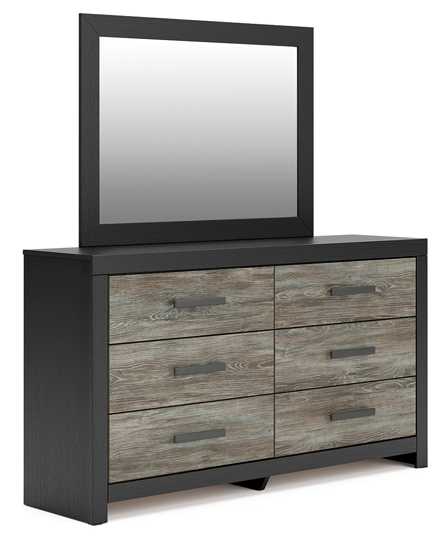 Family Deals Furniture - Ashley Furniture - Broachmyn Bedroom - Dresser and Mirror / Black/Gray - PCB1118B1