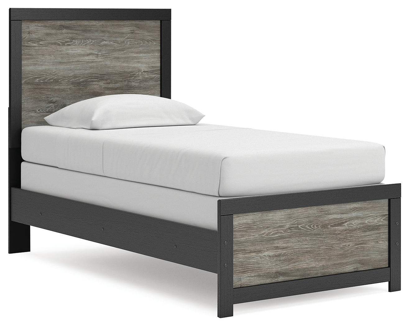 Family Deals Furniture - Ashley Furniture - Broachmyn Bedroom - Twin Panel Bed / Black/Gray - PCB1118B8