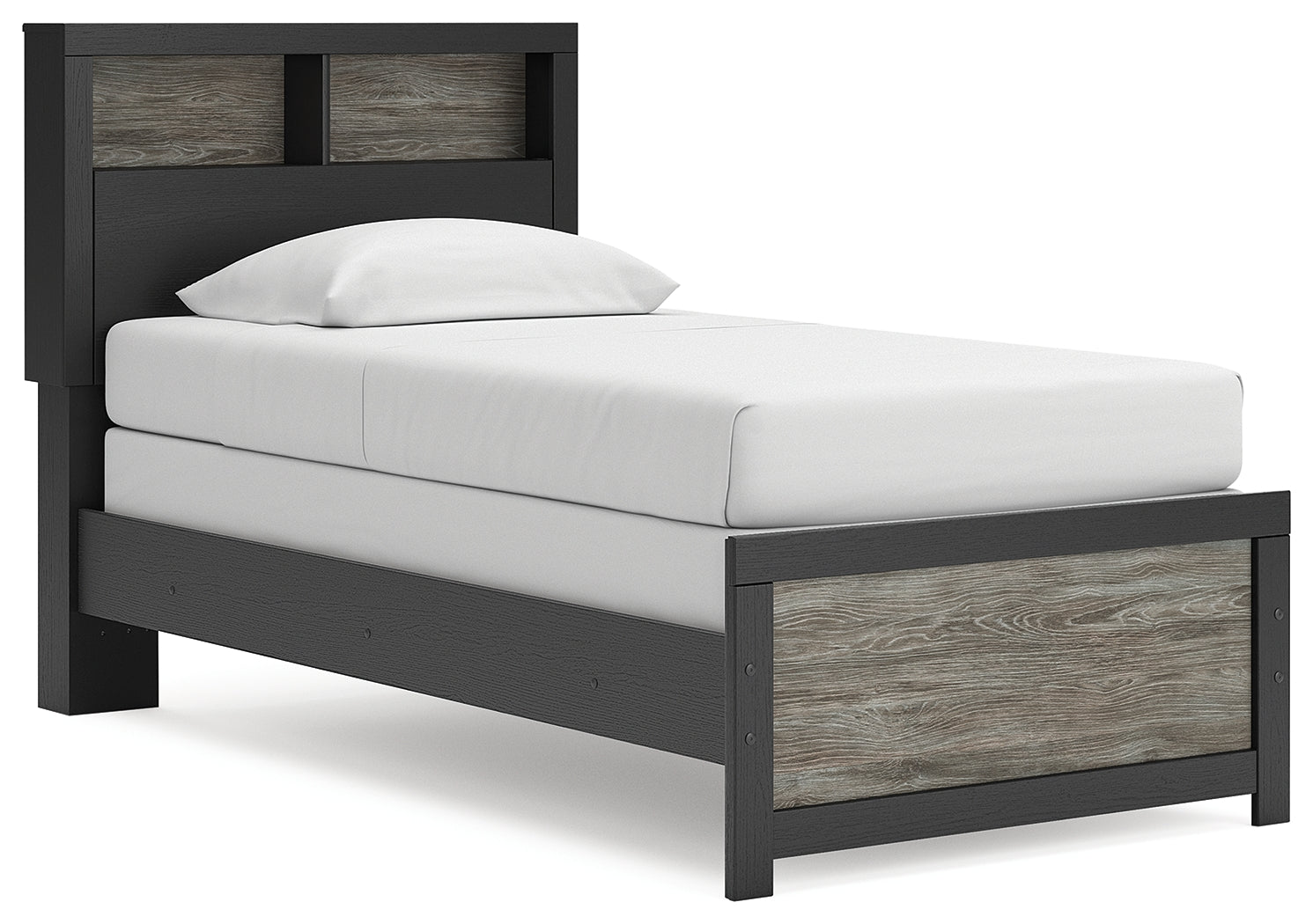 Family Deals Furniture - Ashley Furniture - Broachmyn Bedroom - Twin Bookcase Bed / Black/Gray - PCB1118B12