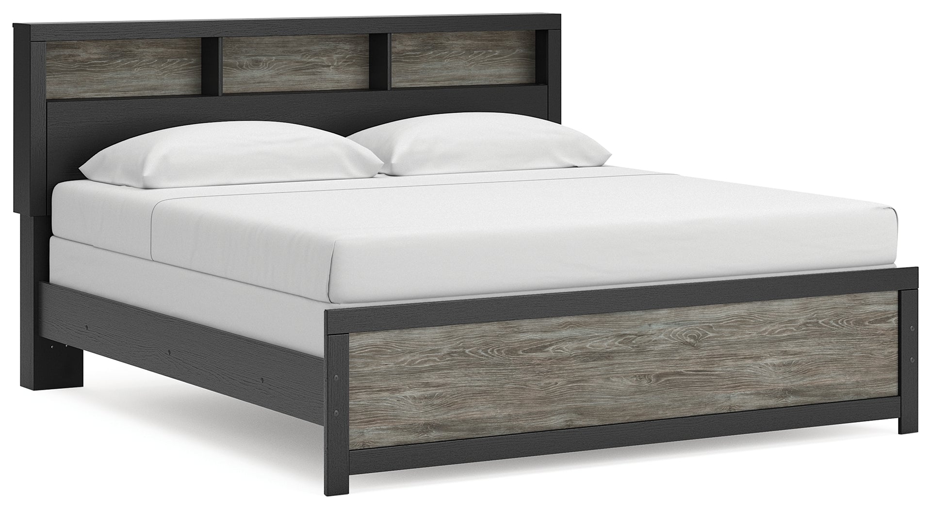 Family Deals Furniture - Ashley Furniture - Broachmyn Bedroom - King Bookcase Bed / Black/Gray - PCB1118B6