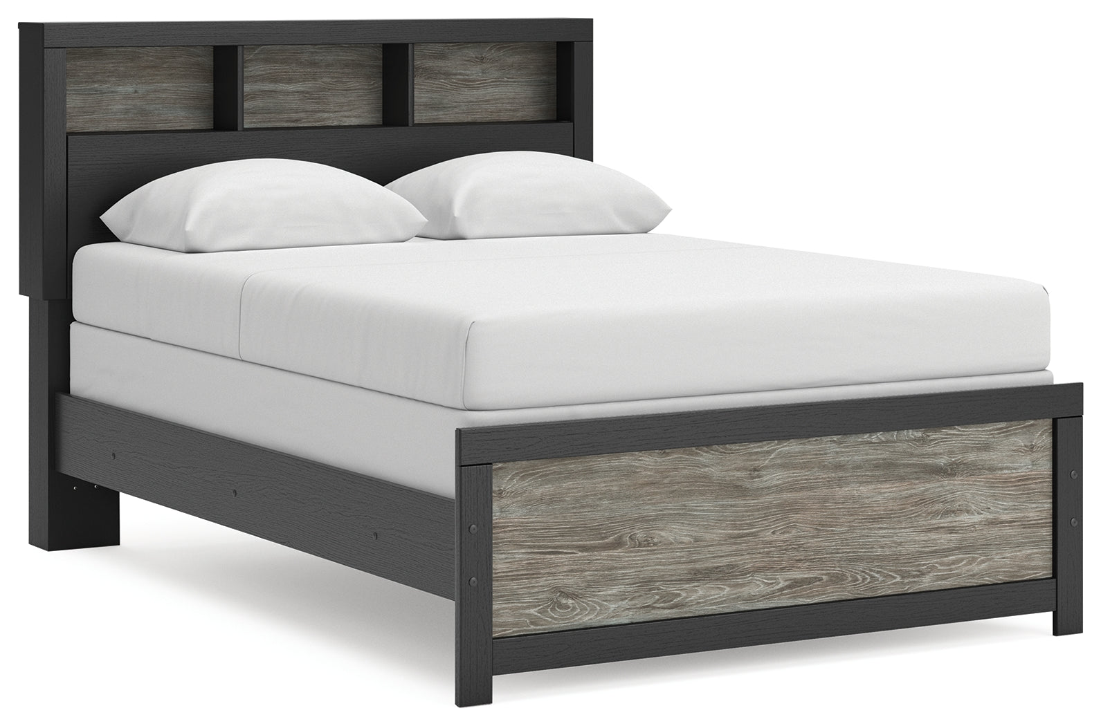 Family Deals Furniture - Ashley Furniture - Broachmyn Bedroom - Full Bookcase Bed / Black/Gray - PCB1118B13