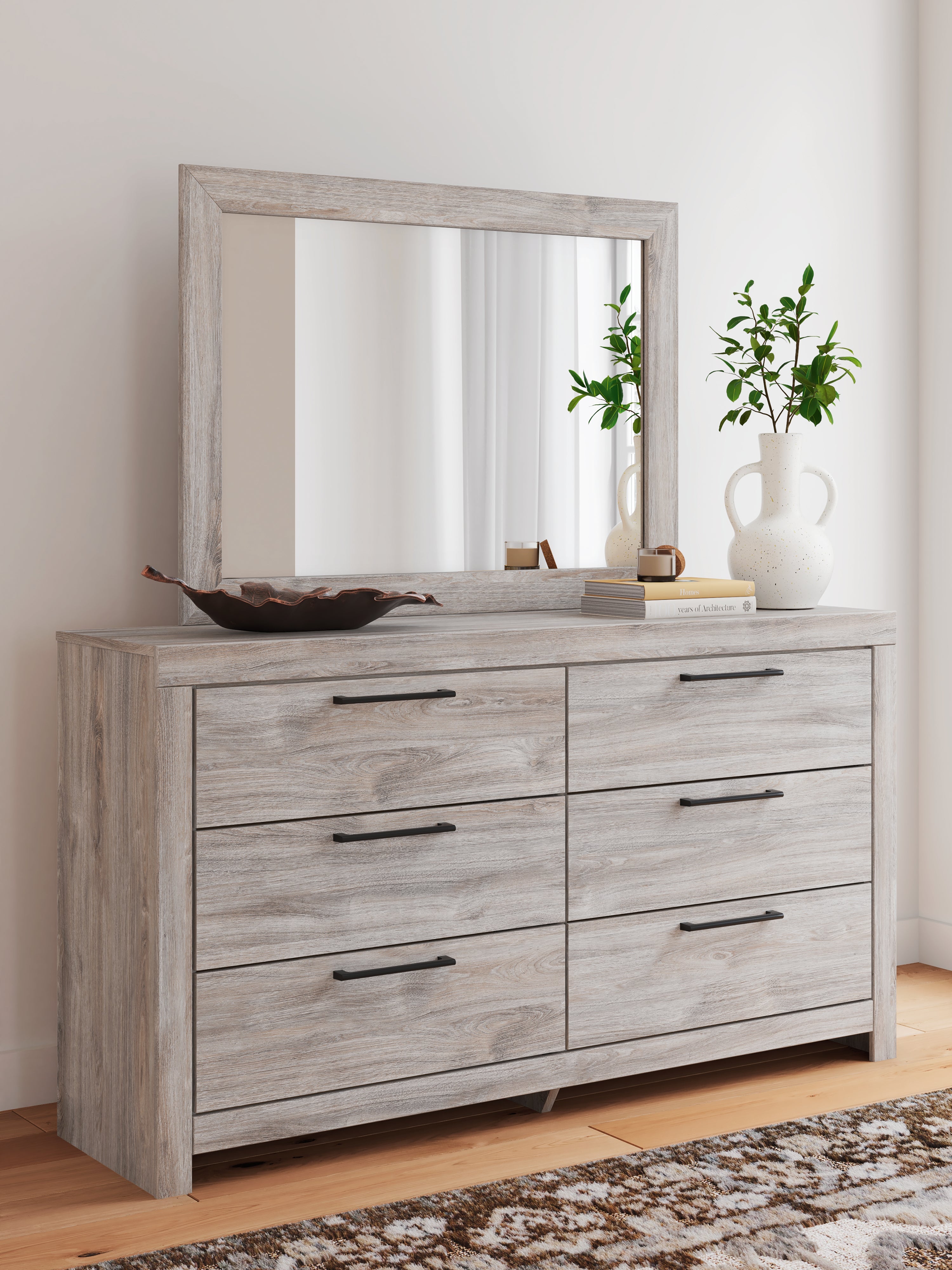 Family Deals Furniture - Ashley Furniture - Broachmyn Bedroom - Dresser and Mirror / Gray - PCB1120B1