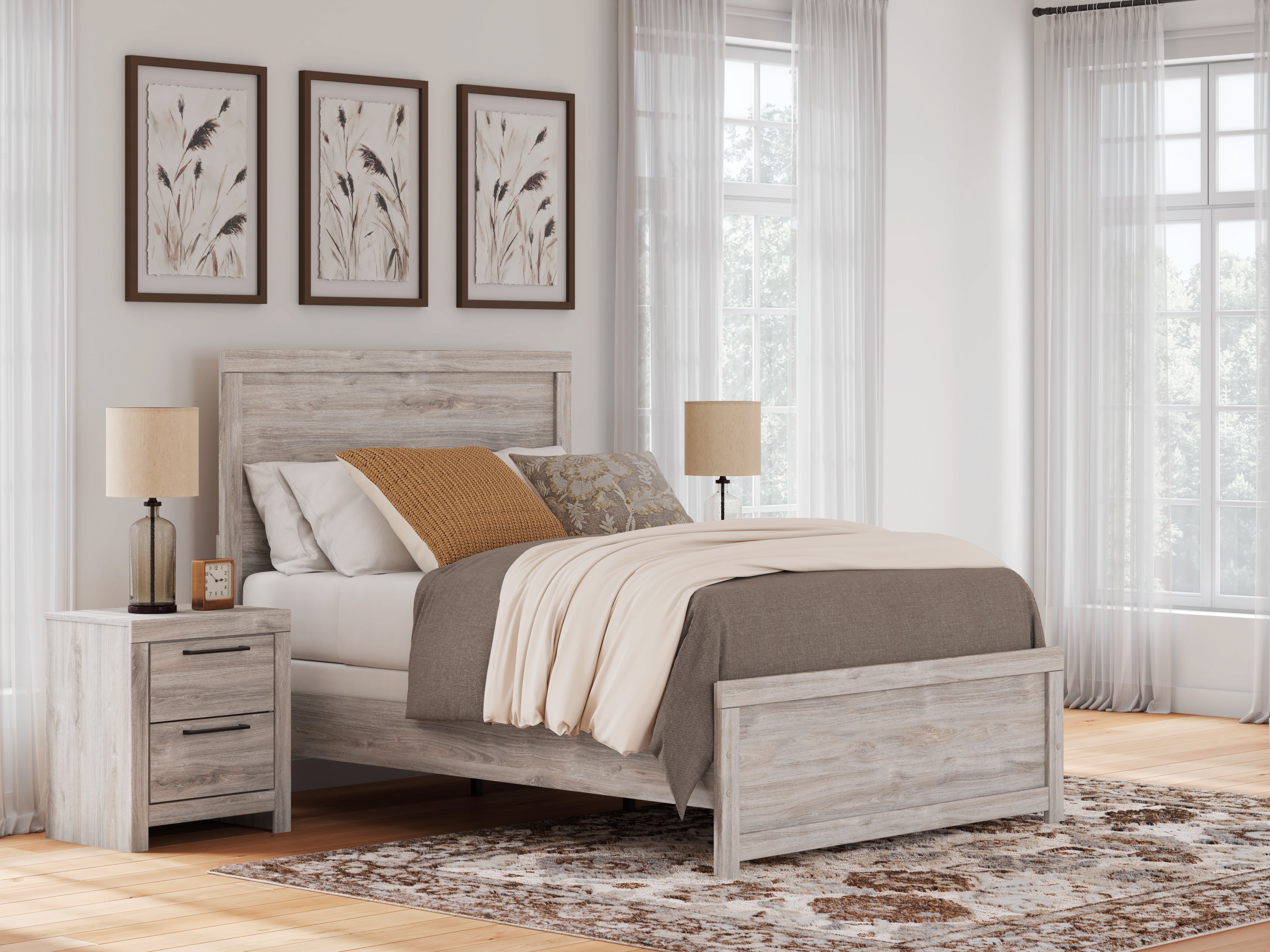 Family Deals Furniture - Ashley Furniture - Broachmyn Bedroom - Full Panel Bed / Gray - PCB1120B9