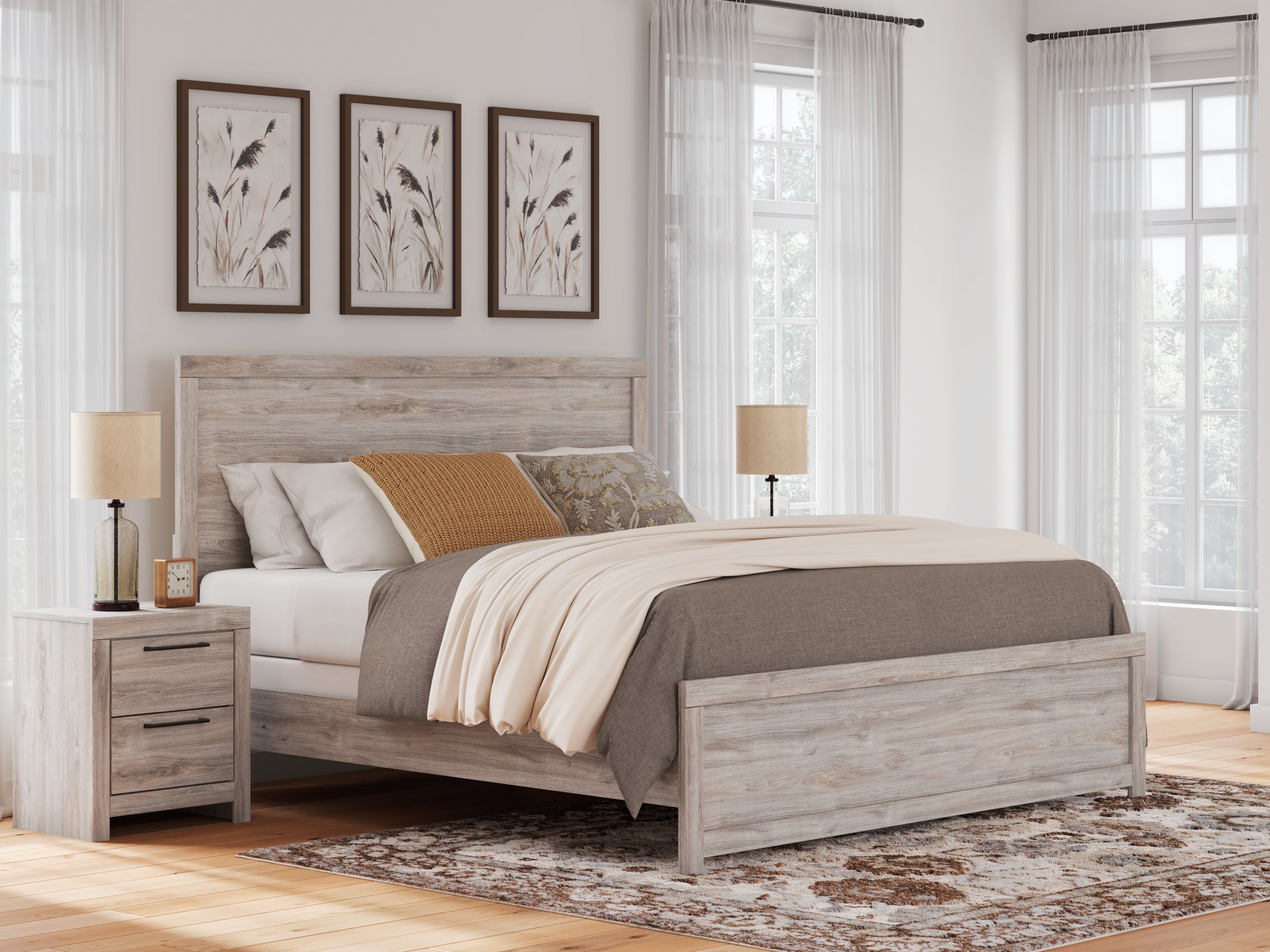 Family Deals Furniture - Ashley Furniture - Broachmyn Bedroom - King Panel Bed / Gray - PCB1120B6