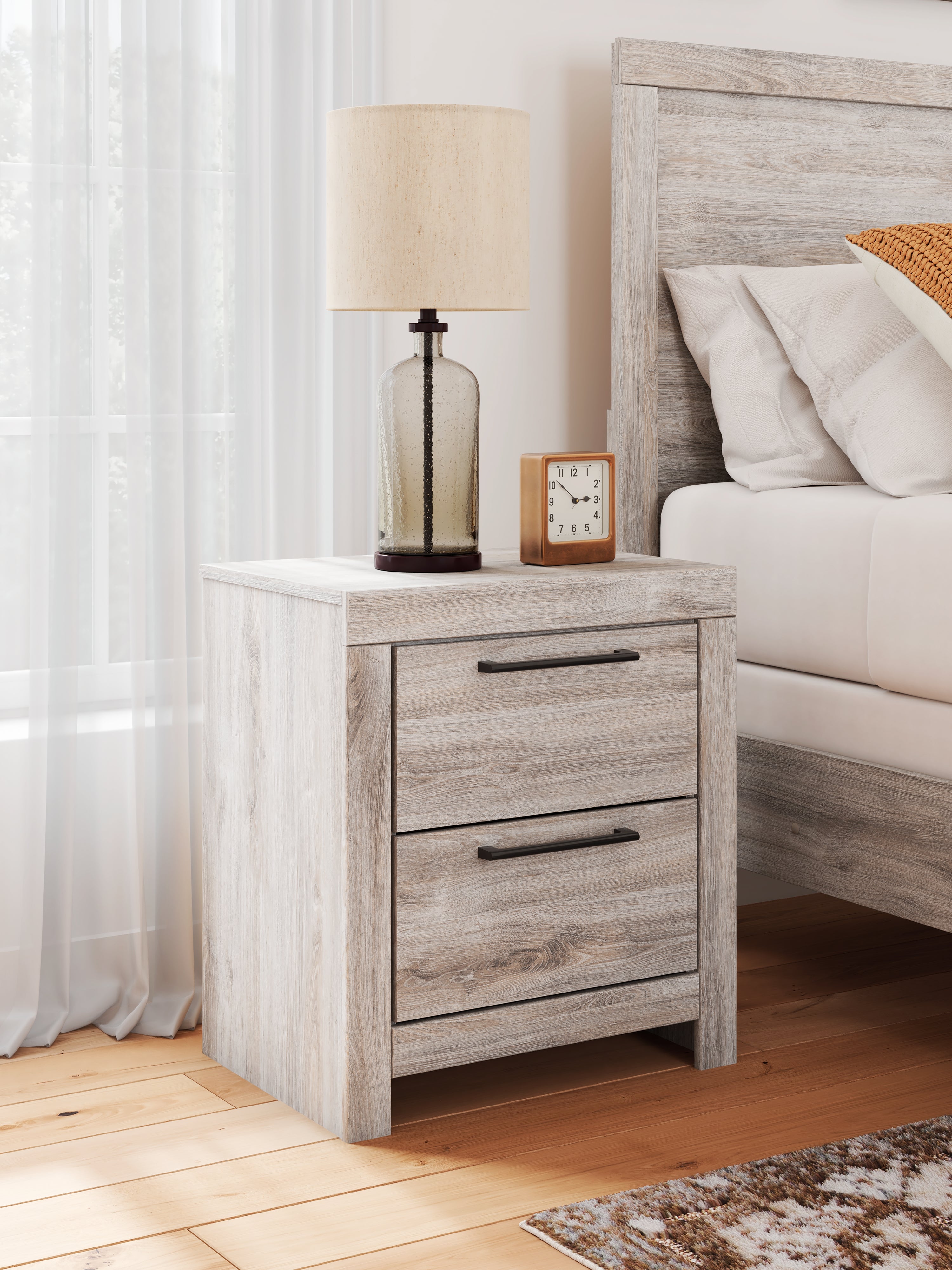 Family Deals Furniture - Ashley Furniture - Broachmyn Bedroom - Two Drawer Night Stand / Gray - PCB1120-92