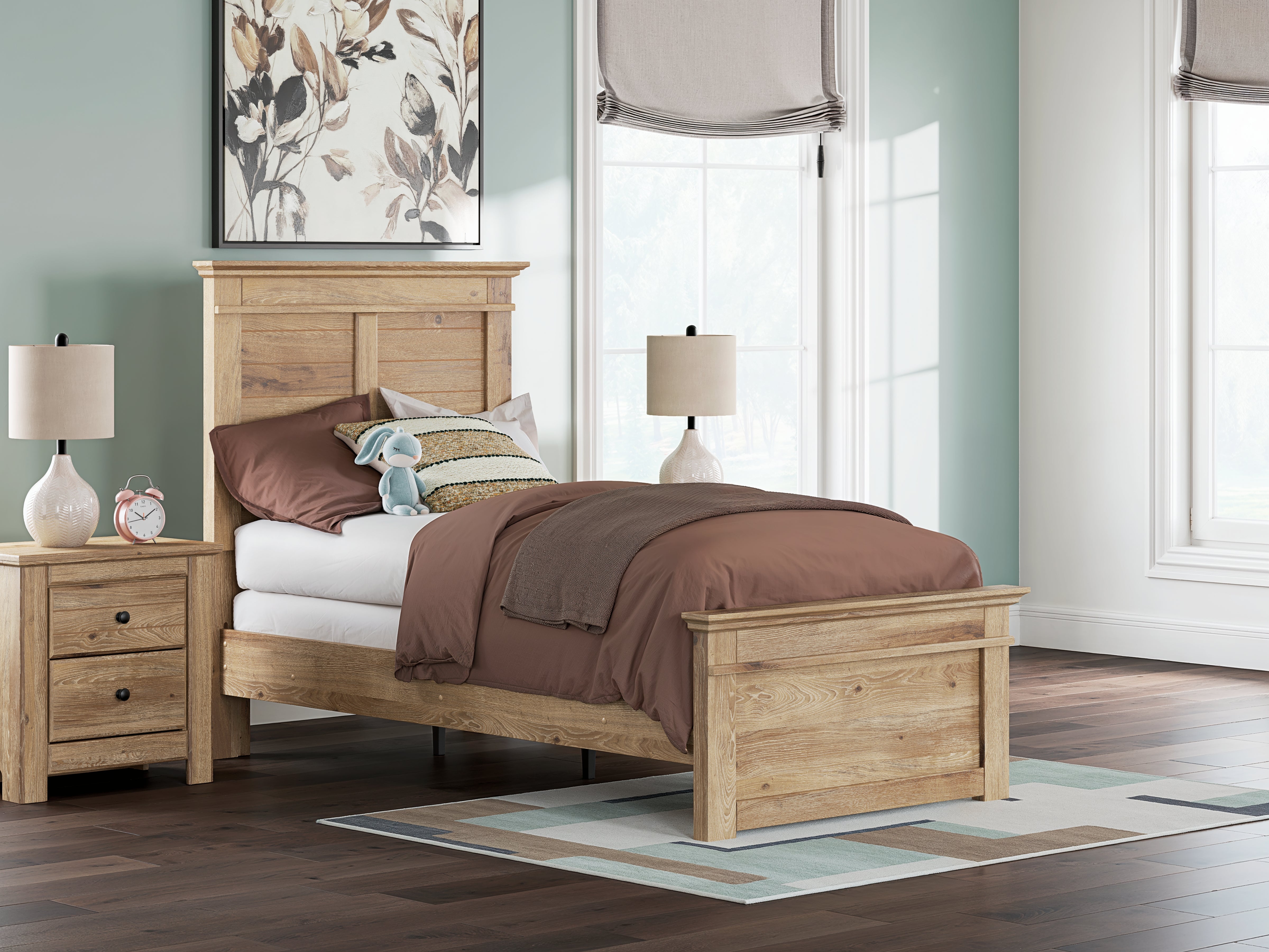 Family Deals Furniture - Ashley Furniture - Makidern Bedroom - Twin Panel Bed / Tan - PCB1170B18