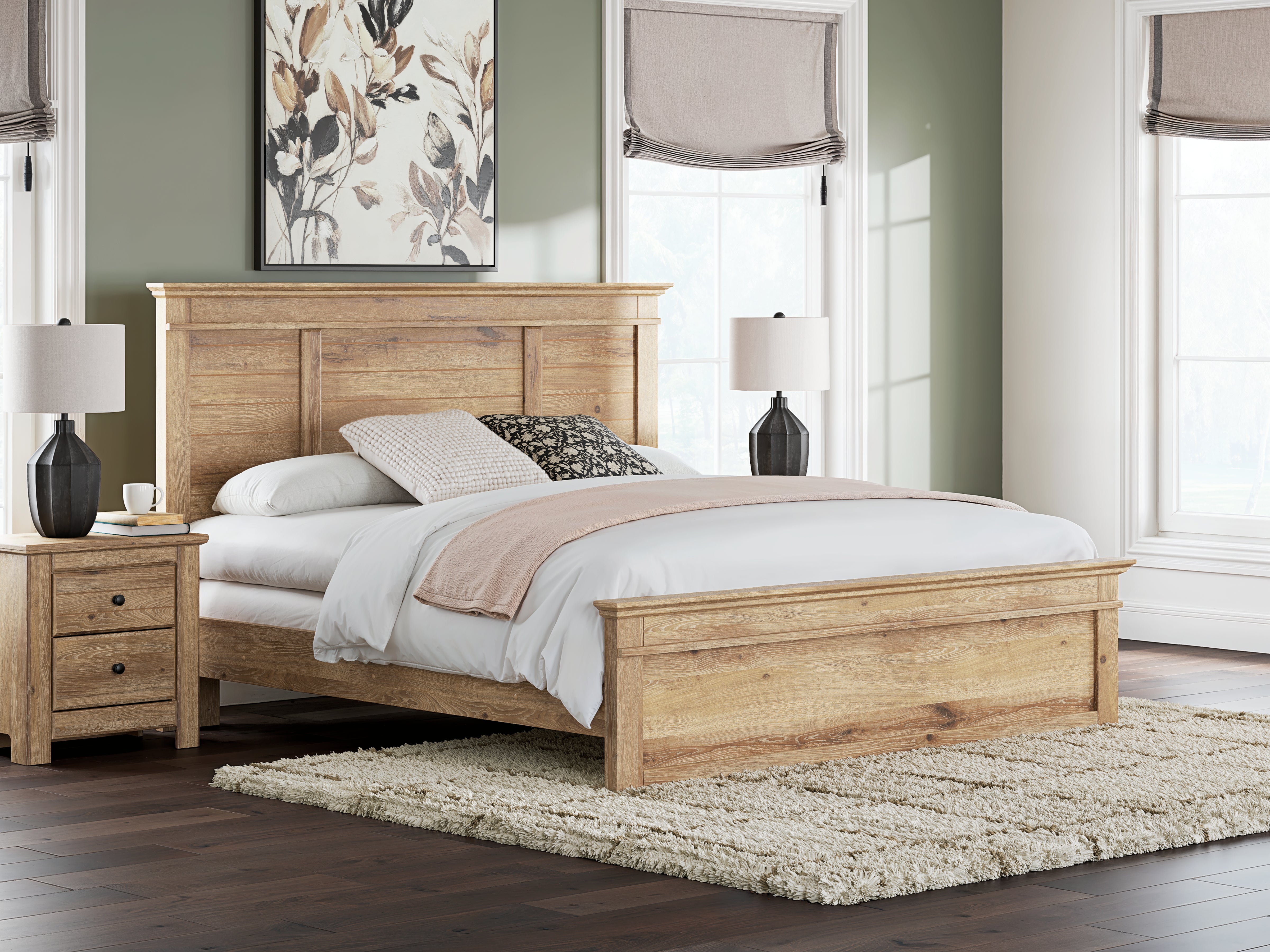 Family Deals Furniture - Ashley Furniture - Makidern Bedroom - King Panel Bed / Tan - PCB1170B12