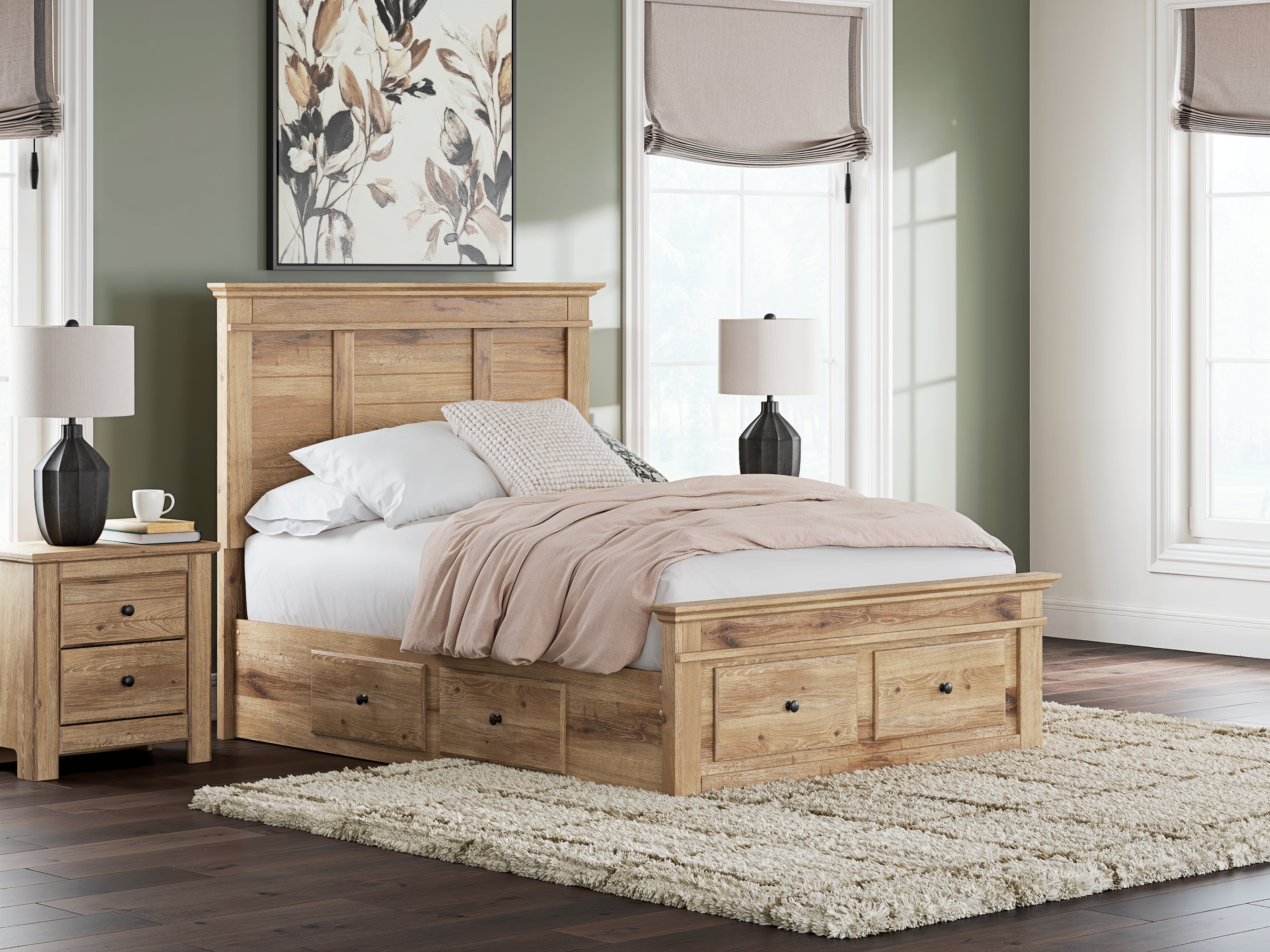 Family Deals Furniture - Ashley Furniture - Makidern Bedroom - Full Panel Storage Bed / Tan - PCB1170B35