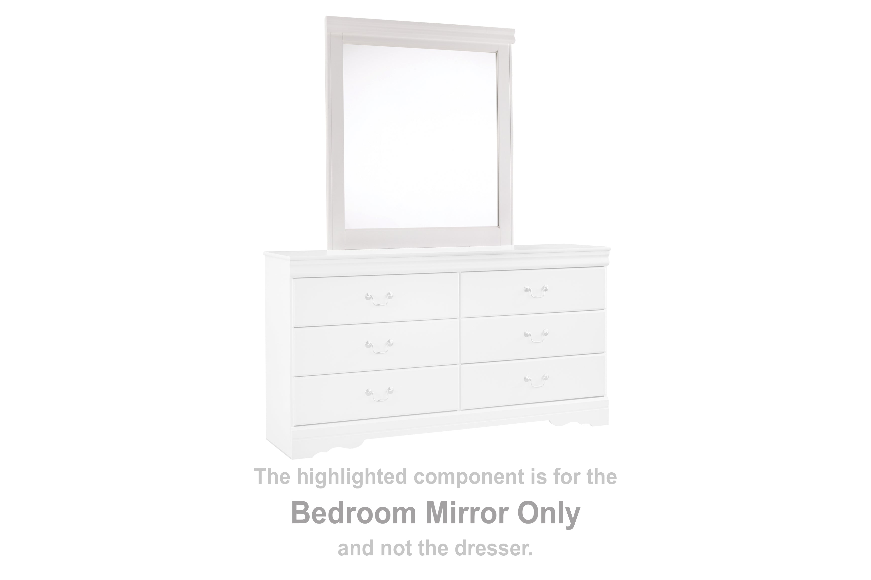 Family Deals Furniture - Ashley Furniture - Anarasia Bedroom - Bedroom Mirror / White - B129-36