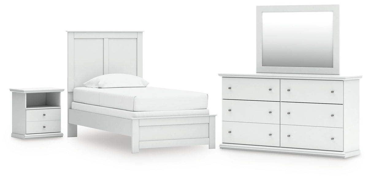 Family Deals Furniture - Ashley Furniture - Bostwick Shoals Twin Panel Bed, Dresser, Mirror and Nightstand - Twin Panel Bed, Dresser, Mirror and Nightstand - B139B60