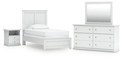 Family Deals Furniture - Ashley Furniture - Bostwick Shoals Twin Panel Bed, Dresser, Mirror and Nightstand - Twin Panel Bed, Dresser, Mirror and Nightstand - B139B60