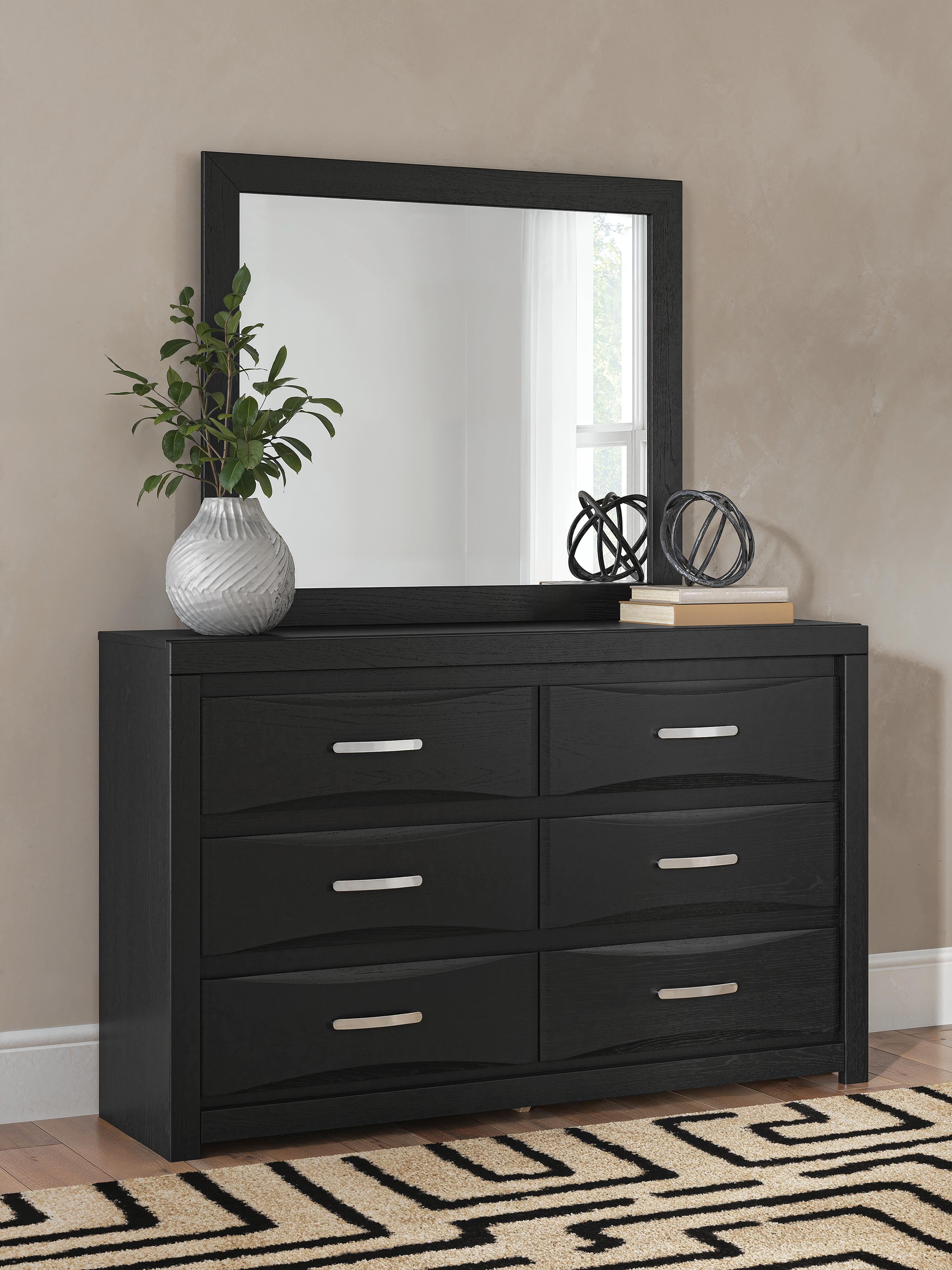 Family Deals Furniture - Ashley Furniture - Stabotta Bedroom - Dresser and Mirror / Black - PCB1755B1