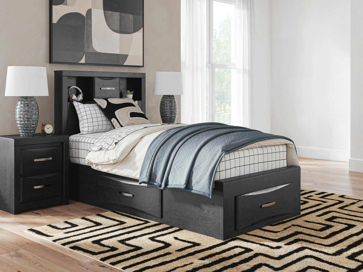 Family Deals Furniture - Ashley Furniture - Stabotta Bedroom - Twin Bookcase Storage Bed - PCB1755B14