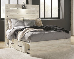 Family Deals Furniture - Ashley Furniture - Cambeck Bedroom - Full Panel Bed with 4 Storage Drawers / Whitewash - B192B34