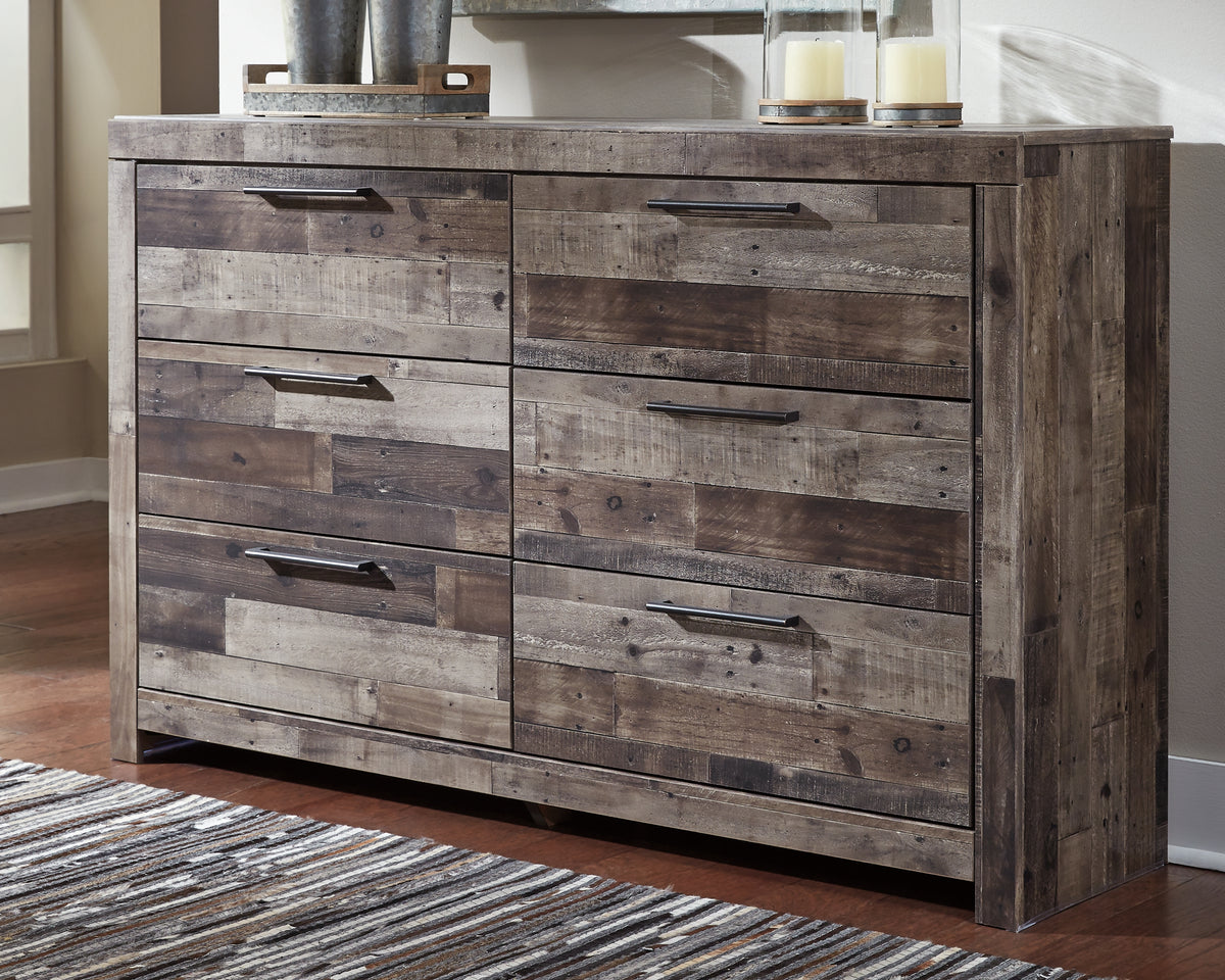 Family Deals Furniture - Ashley Furniture - Derekson Bedroom - Queen Panel Bed with 2 Side Storage / Multi Gray - B200B43