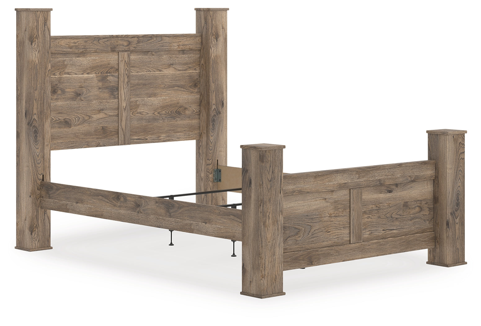 Family Deals Furniture - Ashley Furniture - Rusticott Bedroom - Queen Poster Bed / Brown - PCB2260B4