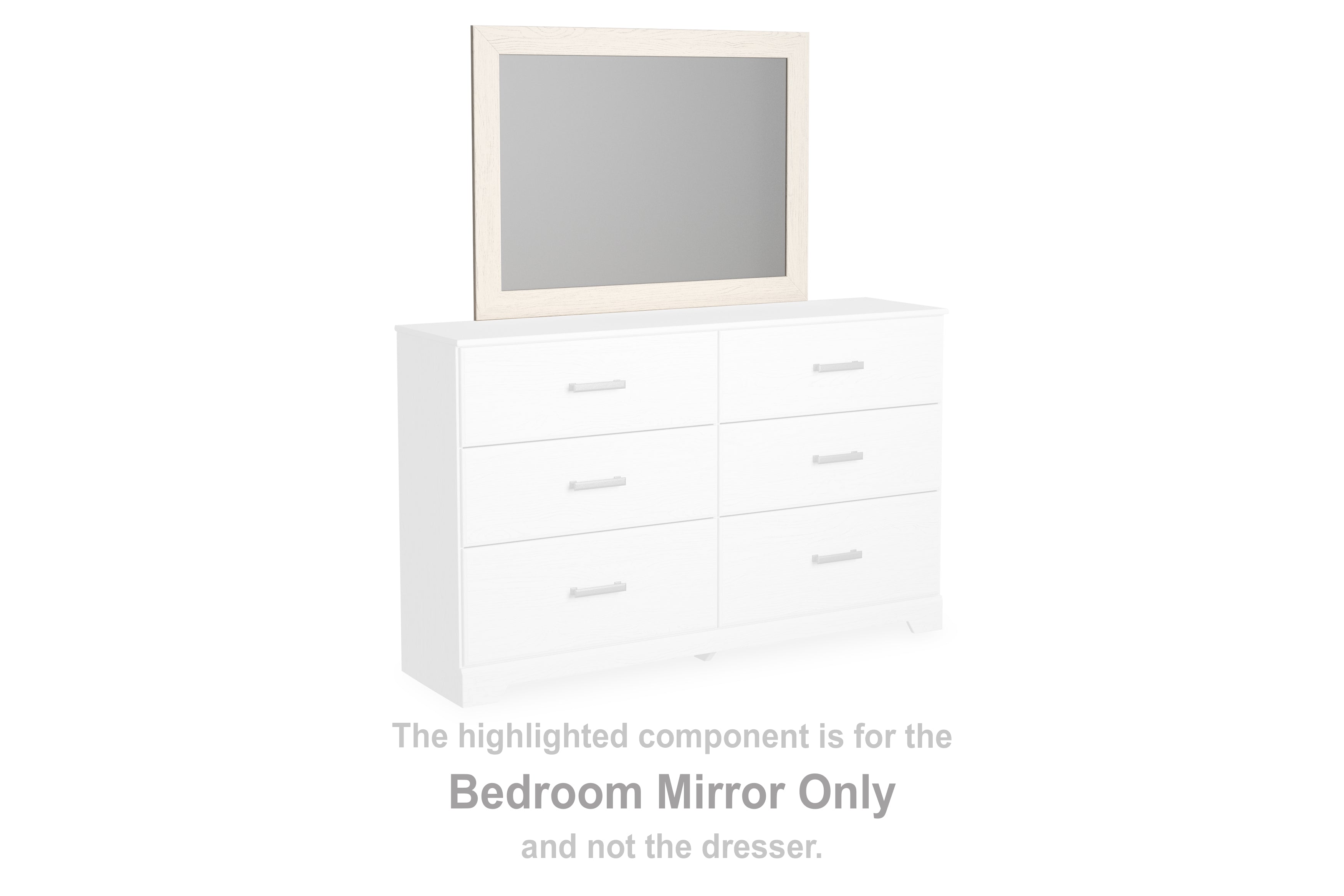 Family Deals Furniture - Ashley Furniture - Stelsie Bedroom - Bedroom Mirror / White - B2588-36