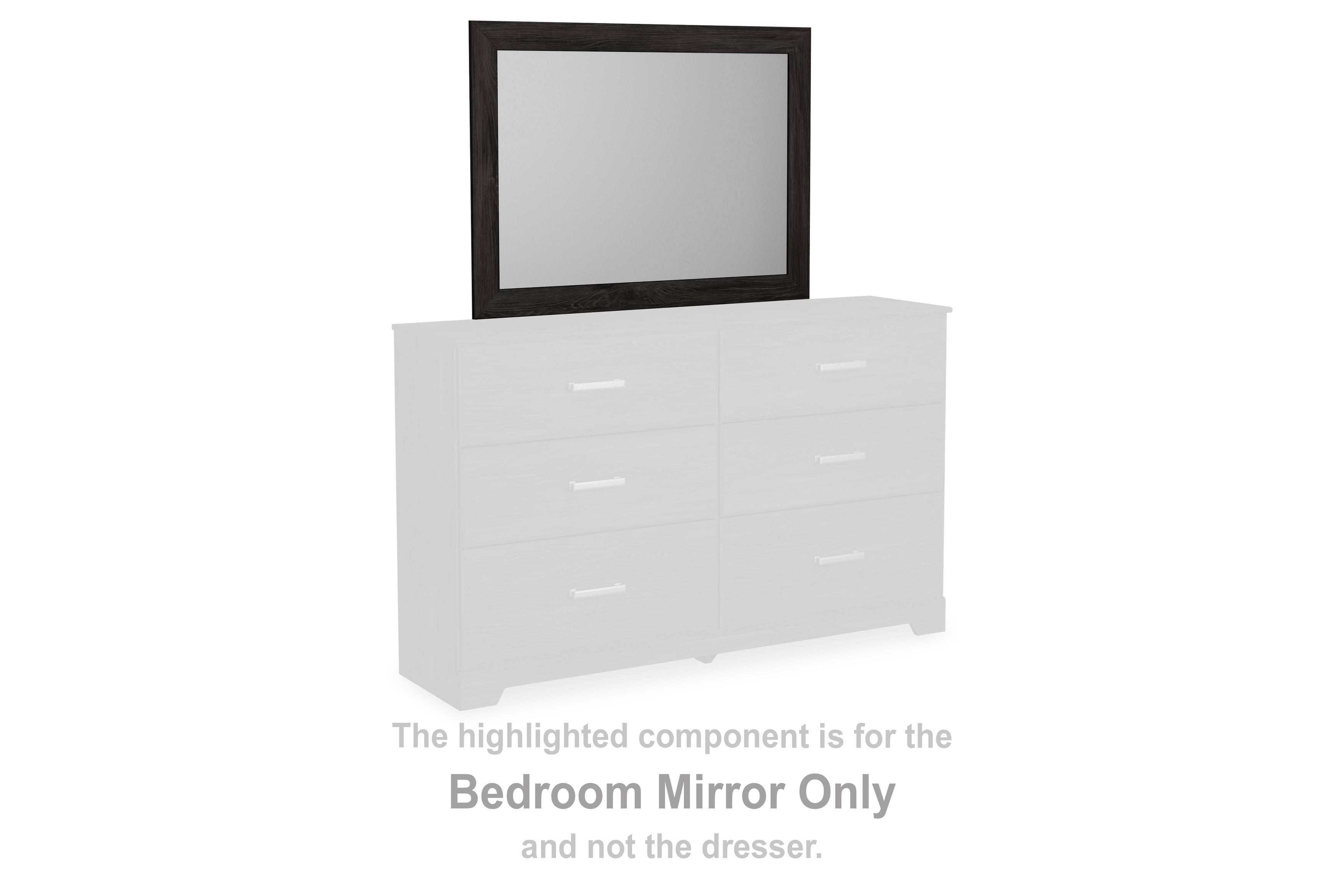 Family Deals Furniture - Ashley Furniture - Belachime Bedroom - Bedroom Mirror / Charcoal - B2589-36