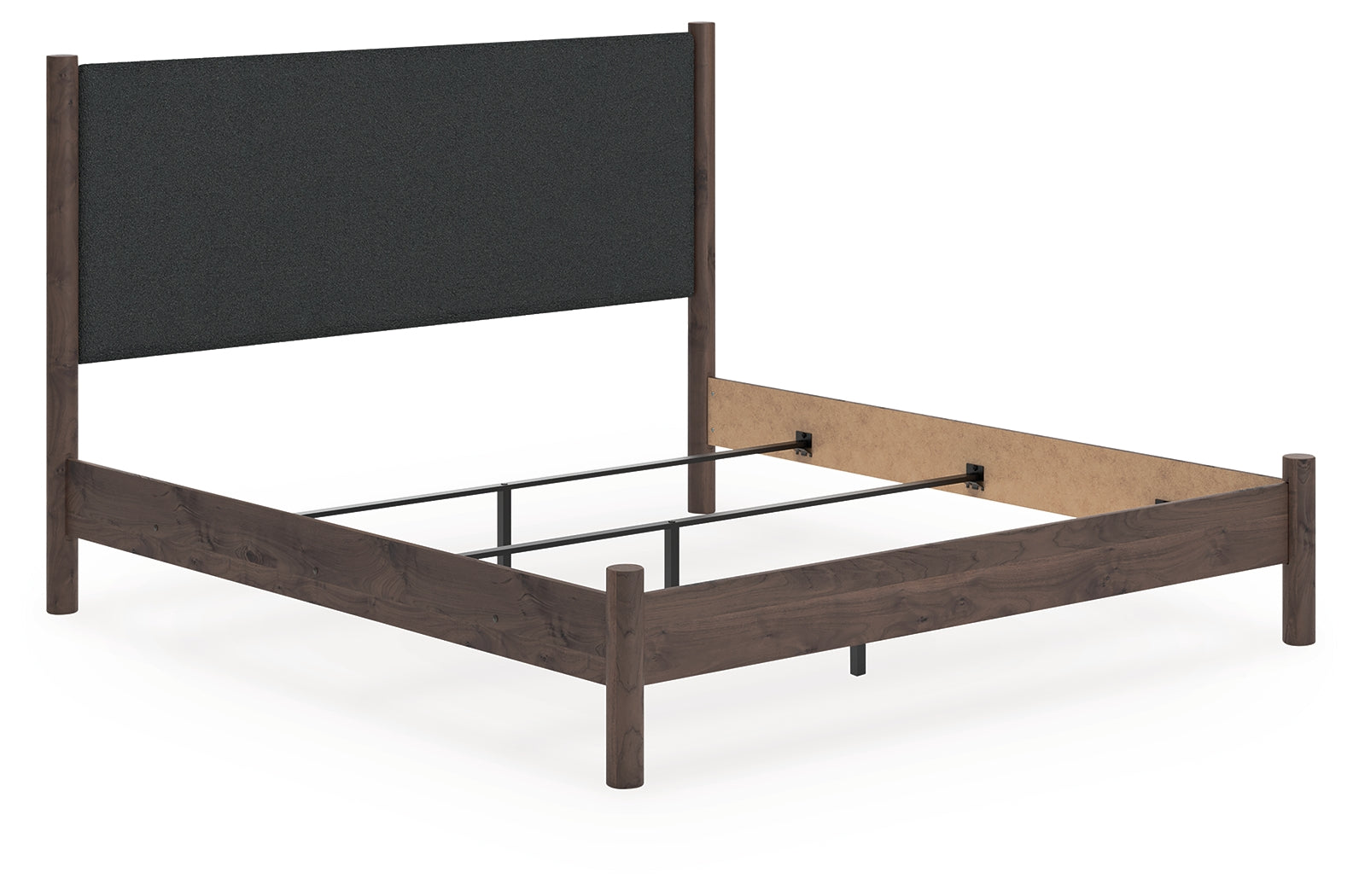 Family Deals Furniture - Ashley Furniture - Pamytta Bedroom - King Upholstered Panel Bed / Brown - PCB2614B29