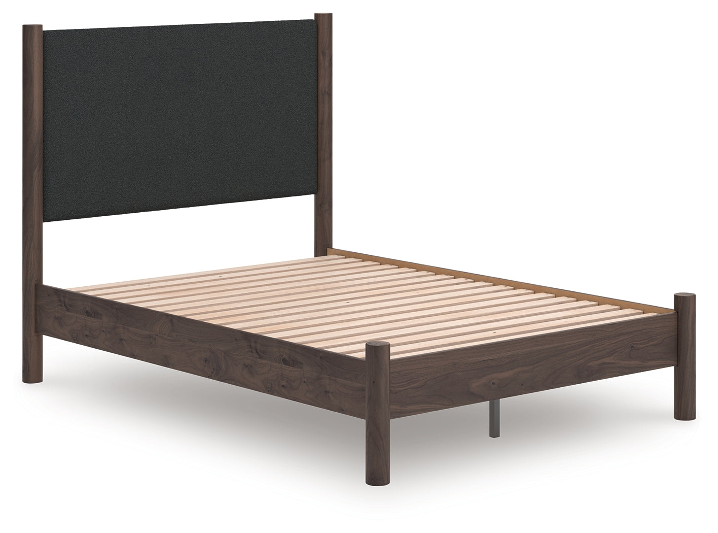Family Deals Furniture - Ashley Furniture - Pamytta Bedroom - Full Upholstered Panel Platform Bed / Brown - PCB2614B10