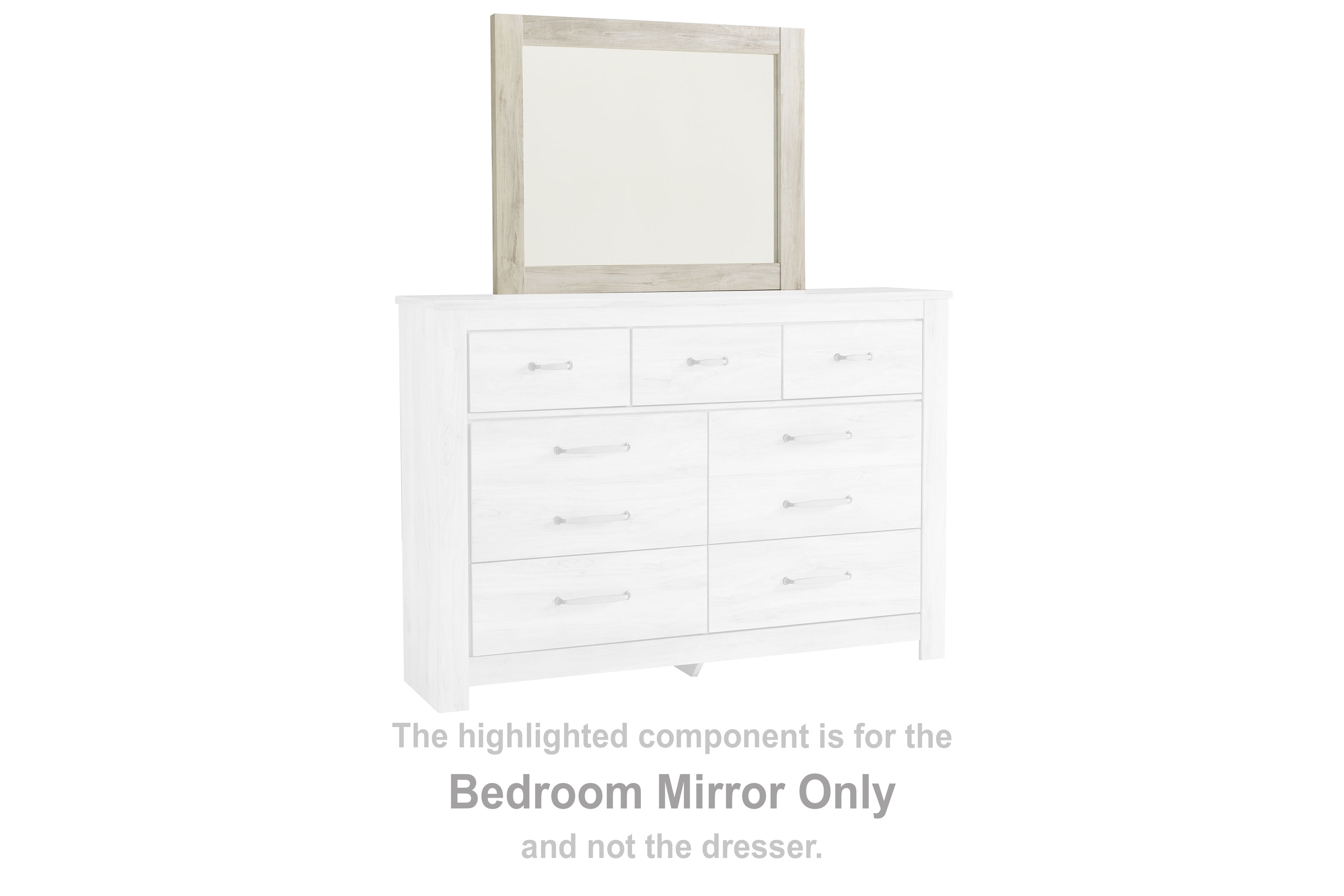 Family Deals Furniture - Ashley Furniture - Bellaby Bedroom - Bedroom Mirror / Whitewash - B331-36