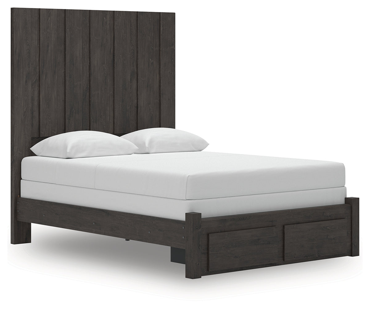 Family Deals Furniture - Ashley Furniture - Fraluna Bedroom - Two Drawer Night Stand / Charcoal - PCB3370-92