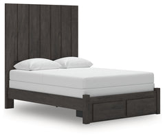 Family Deals Furniture - Ashley Furniture - Fraluna Bedroom - Two Drawer Night Stand / Charcoal - PCB3370-92