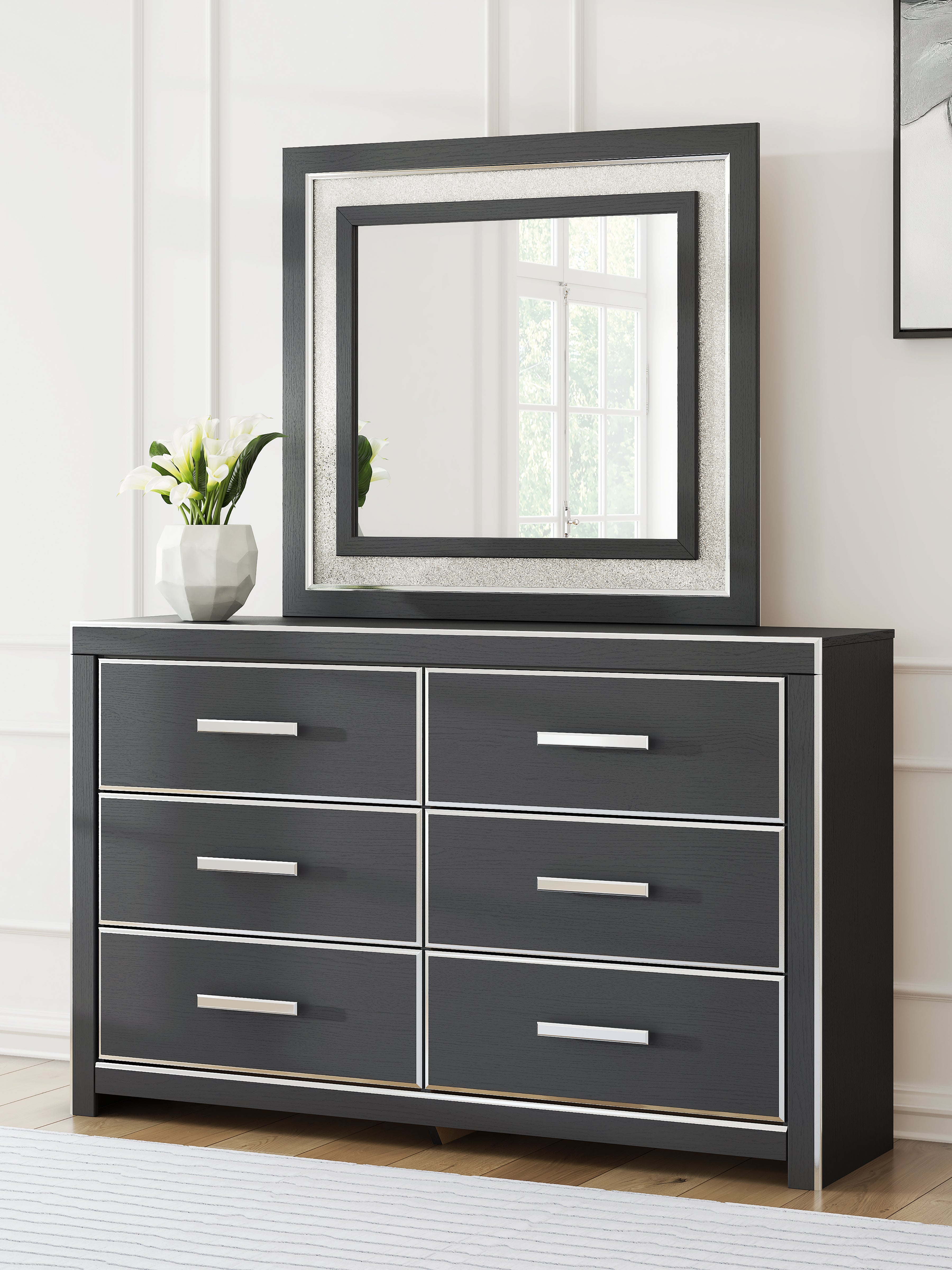 Family Deals Furniture - Ashley Furniture - Zuraleus Bedroom - Dresser and Mirror / Black - PCB3380B1