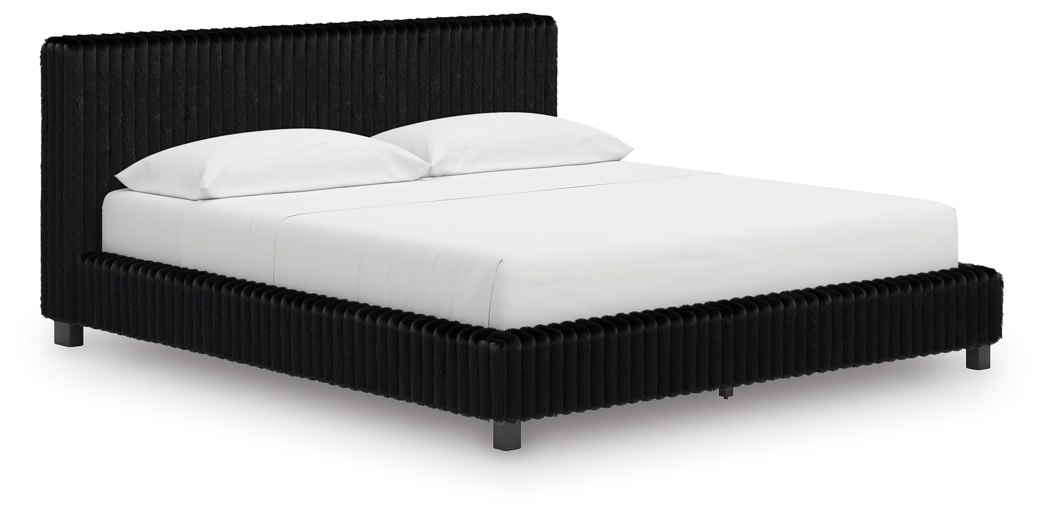 Family Deals Furniture - Ashley Furniture - Zuraleus Bedroom - California King Upholstered Bed / Black - PCB3380B14
