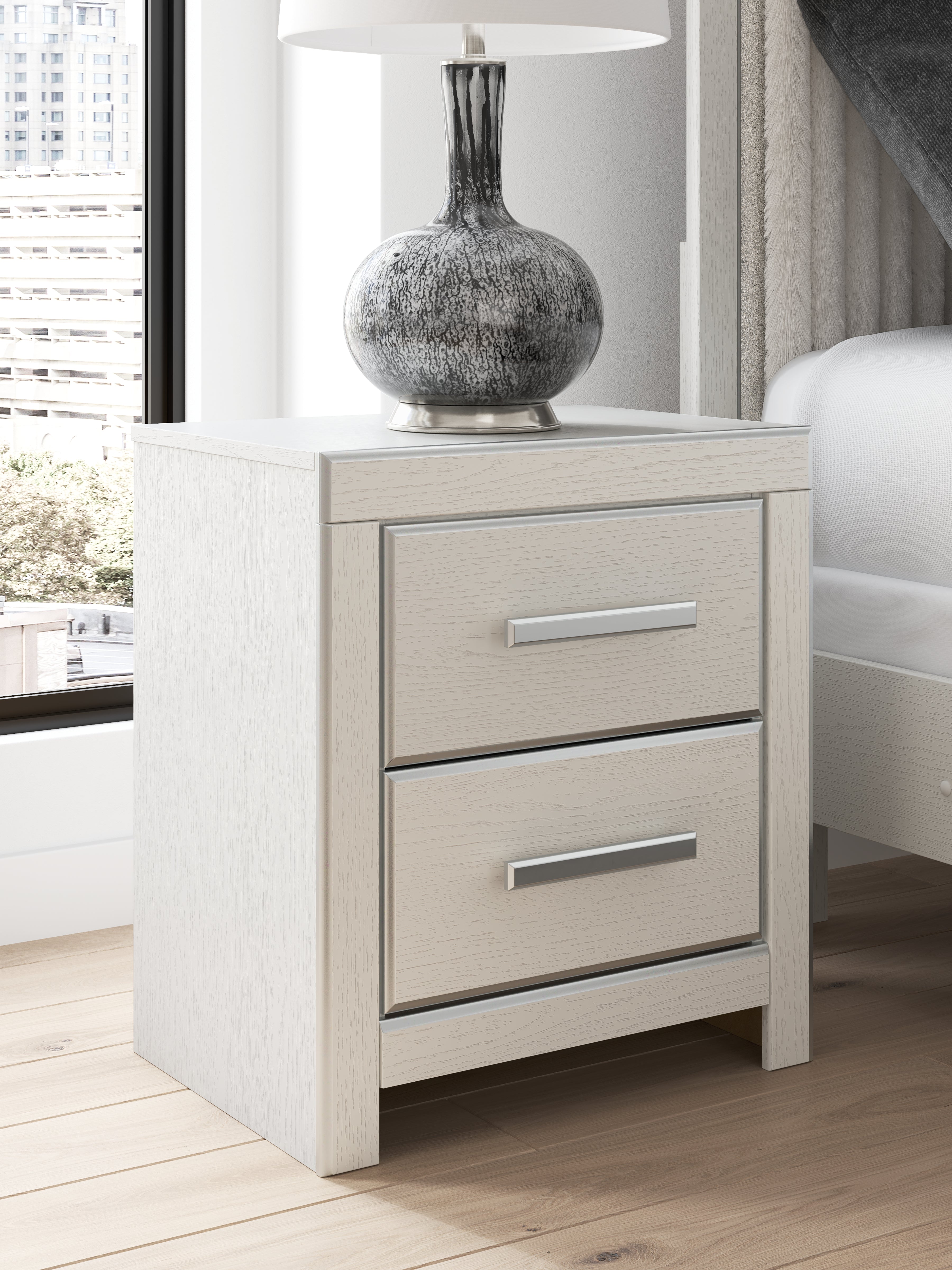 Family Deals Furniture - Ashley Furniture - Zuraleus Bedroom - Two Drawer Night Stand / White - PCB3381-92