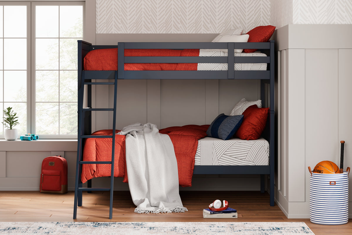 Family Deals Furniture - Ashley Furniture - Nextonfort Bedroom - Twin over Twin Bunk Bed / Black - B396B7