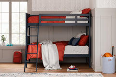Family Deals Furniture - Ashley Furniture - Nextonfort Bedroom - Twin over Twin Bunk Bed / Black - B396B7