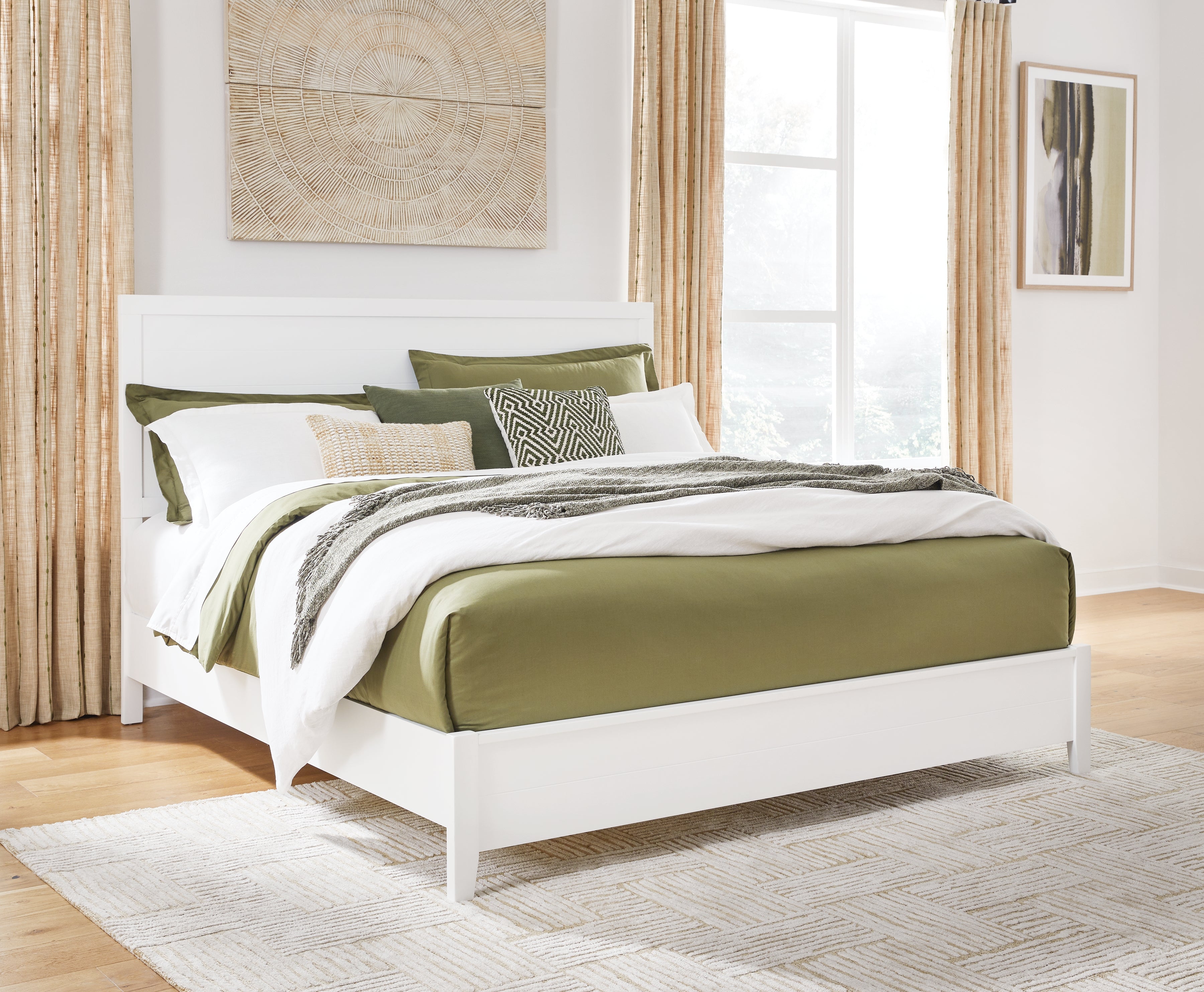 Family Deals Furniture - Ashley Furniture - Binterglen Bedroom - King Panel Bed / White - B427B8