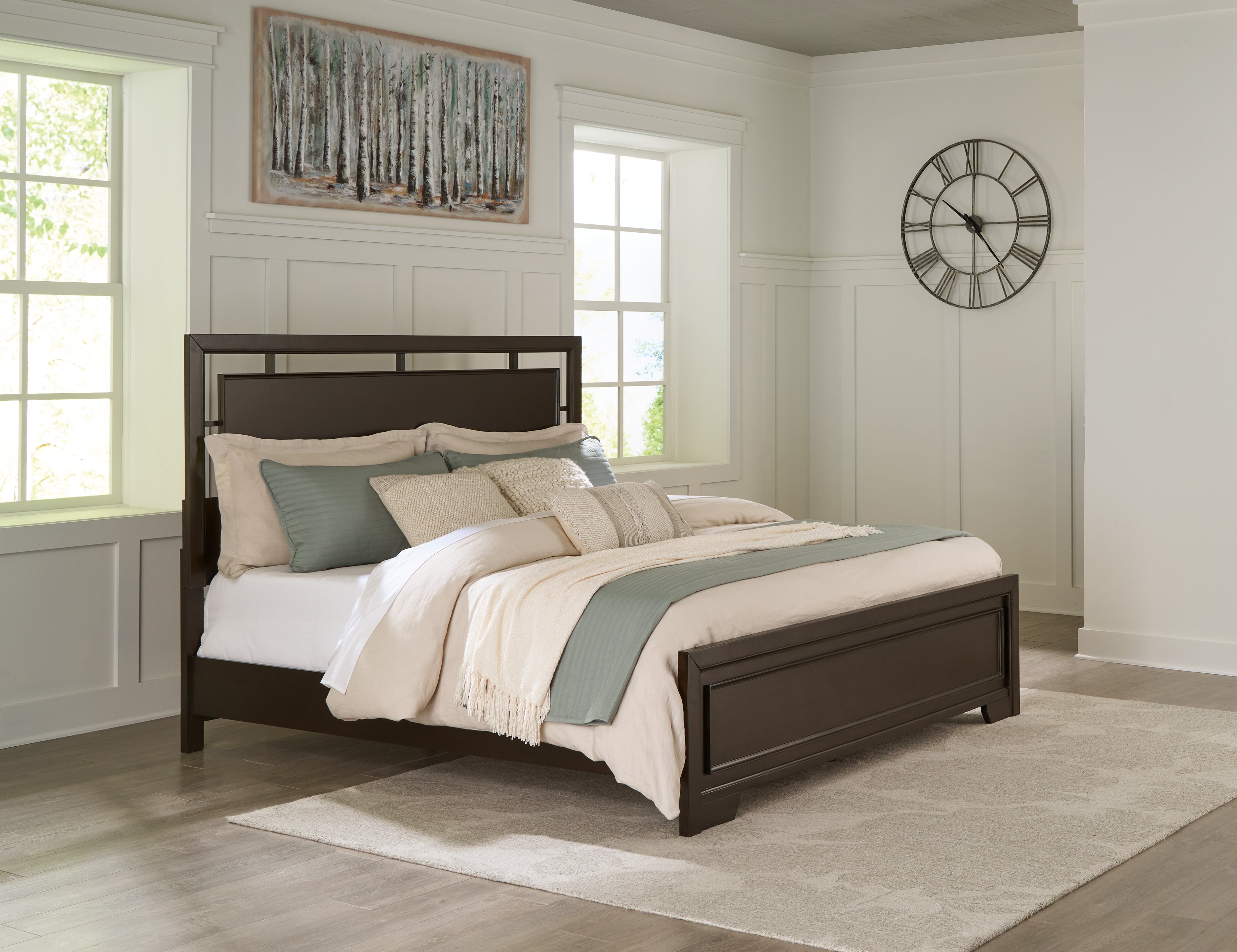 Family Deals Furniture - Ashley Furniture - Covetown Bedroom - California King Panel Bed / Dark Brown - B441B9