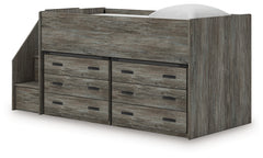 Frandern Twin Loft Bed with Drawer Storage