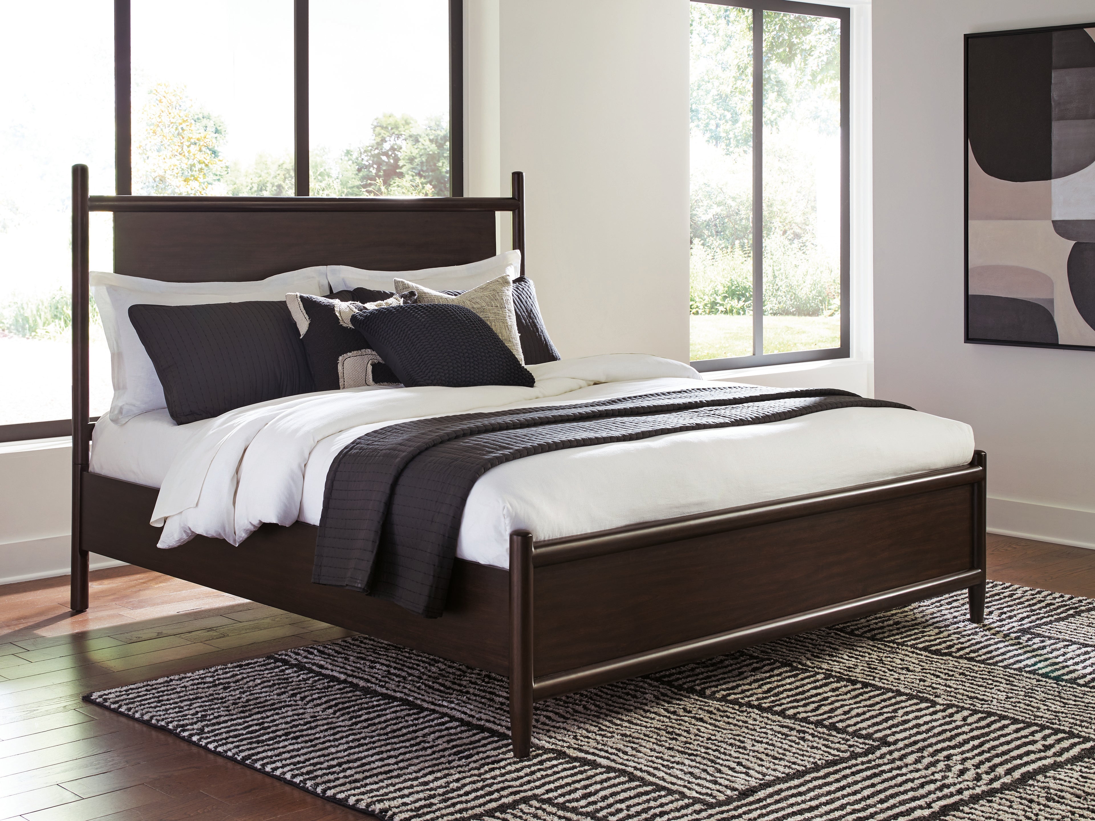 Family Deals Furniture - Ashley Furniture - Dantenton Bedroom - Queen Panel Bed / Merlot - B611B2