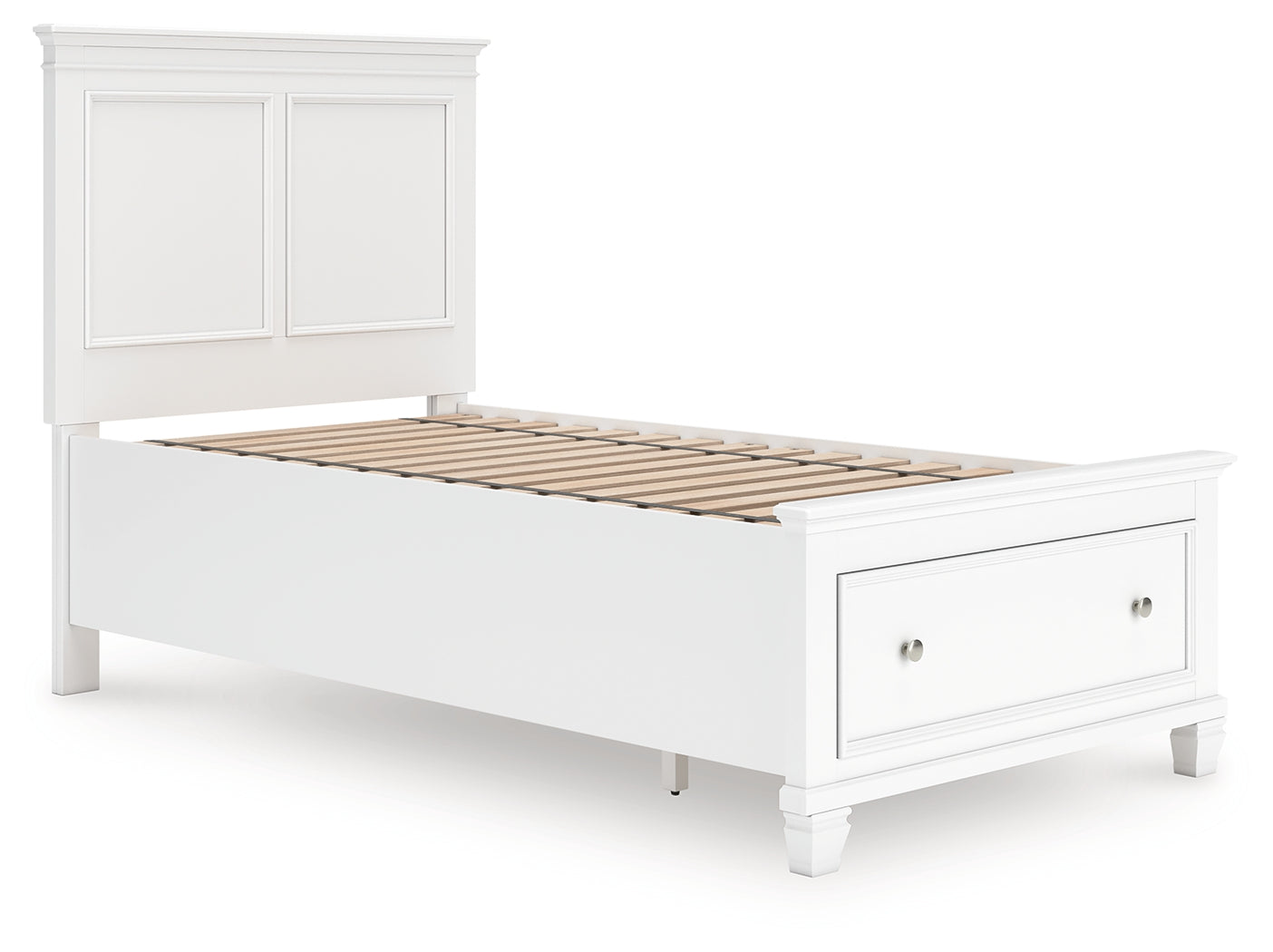 Family Deals Furniture - Ashley Furniture - Fortman Bedroom - Twin Panel Storage Bed / White - B680B24