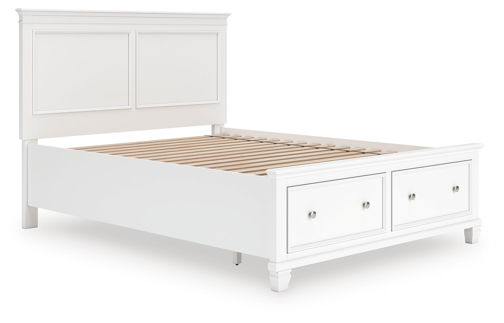 Family Deals Furniture - Ashley Furniture - Fortman Bedroom - Queen Panel Storage Bed / White - B680B20