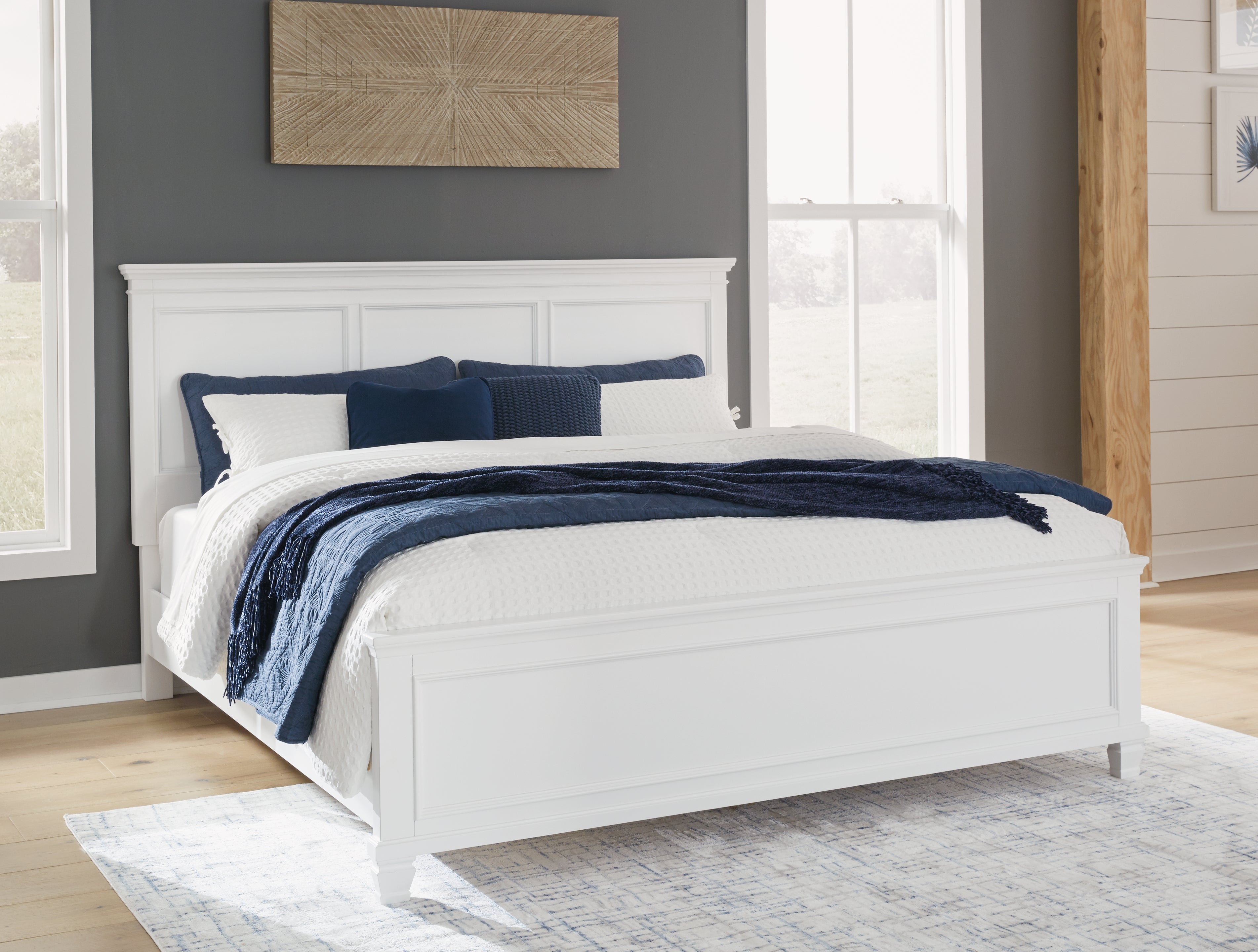 Family Deals Furniture - Ashley Furniture - Fortman Bedroom - King Panel Bed / White - B680B4