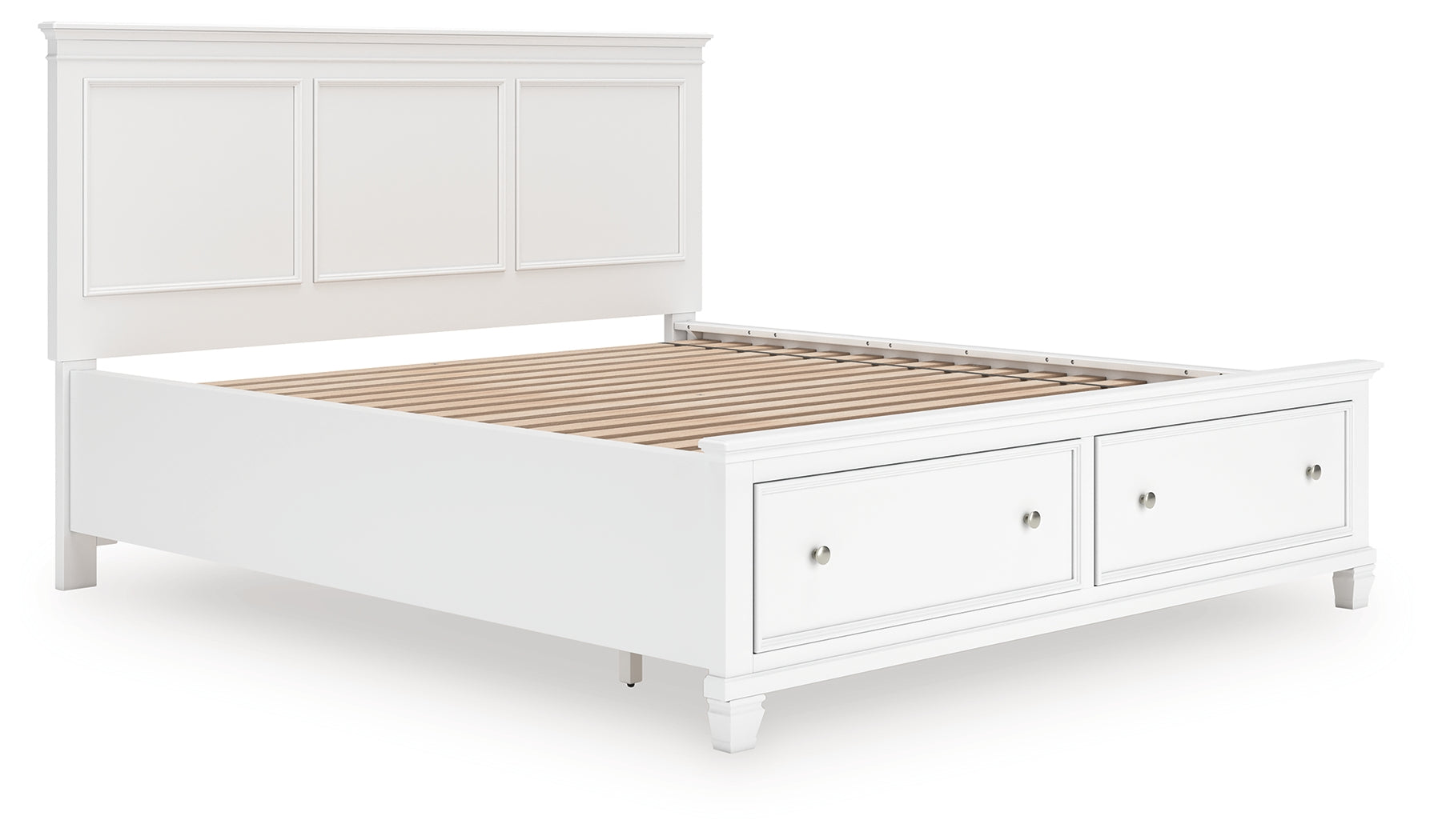 Family Deals Furniture - Ashley Furniture - Fortman Bedroom - California King Panel Storage Bed / White - B680B23