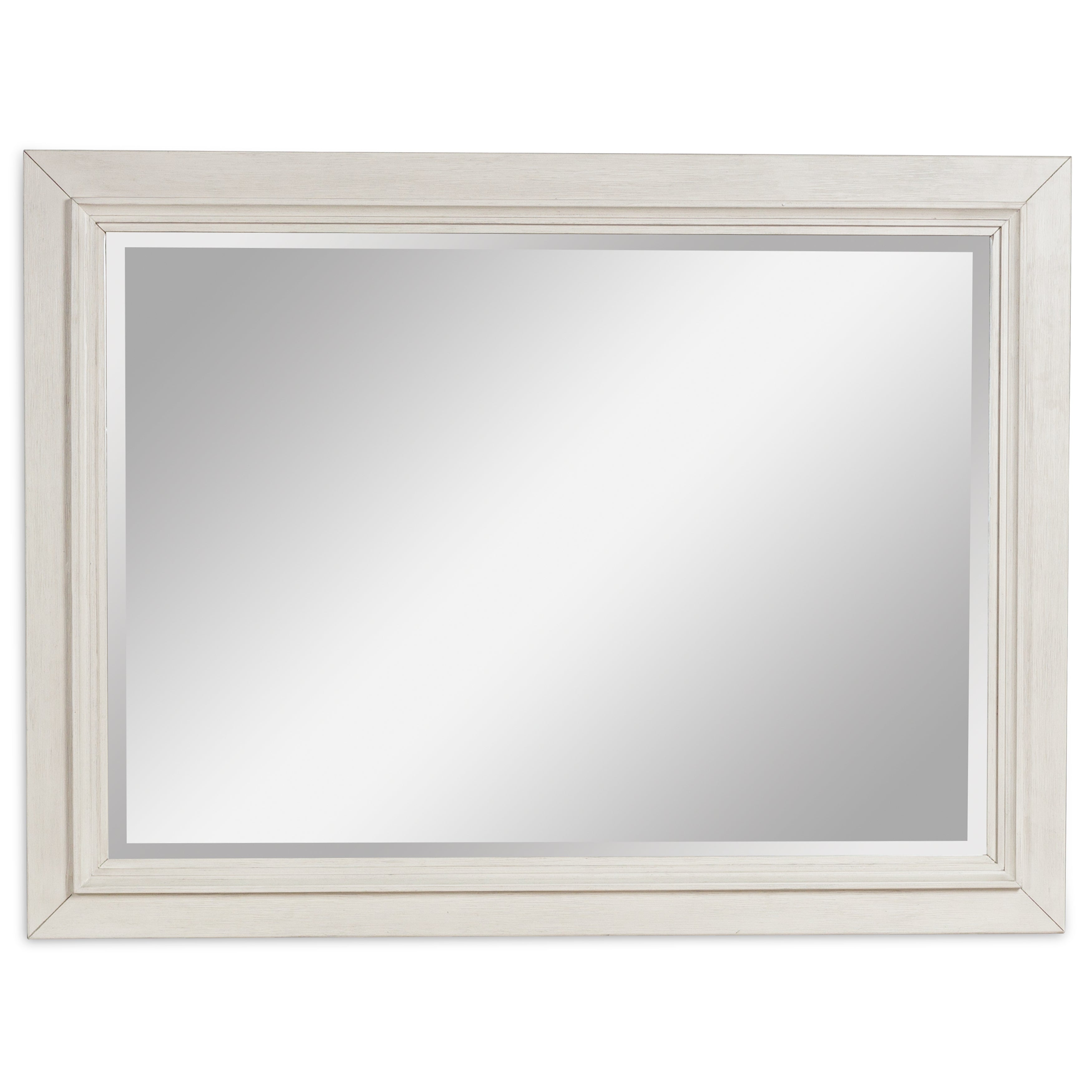 Family Deals Furniture - Ashley Furniture - Shaybrock Bedroom - Bedroom Mirror / Antique White/Brown - B683-36