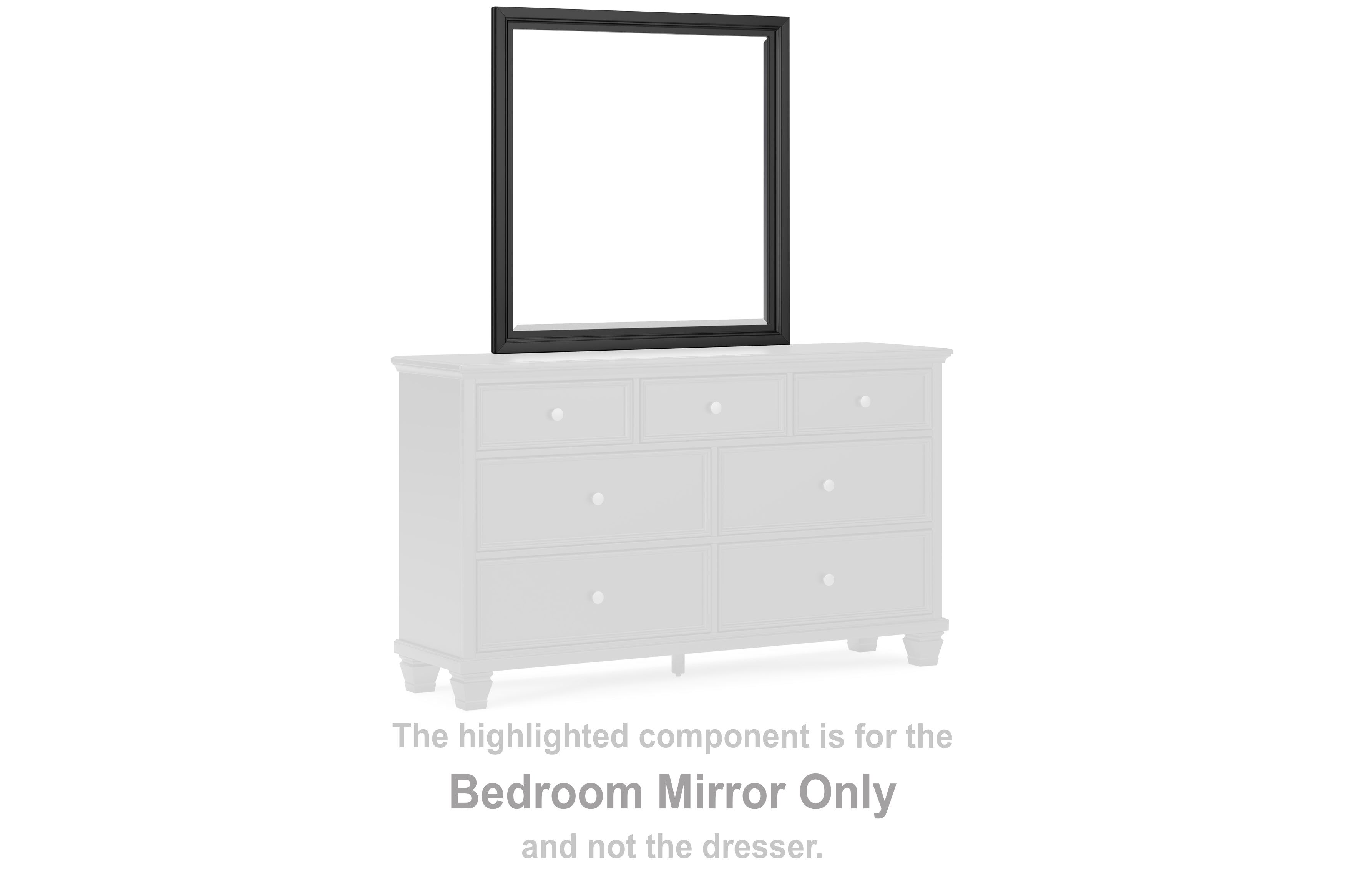 Family Deals Furniture - Ashley Furniture - Lanolee Bedroom - Bedroom Mirror / Black - B687-36
