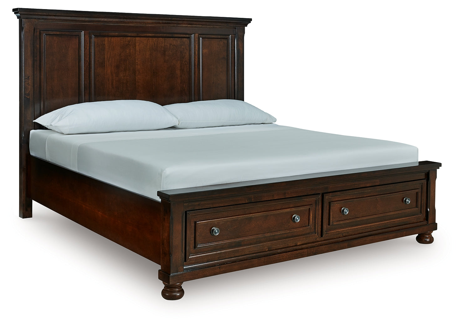 Family Deals Furniture - Ashley Furniture - Porter Bedroom - California King Panel Storage Bed / Rustic Brown - B697B46