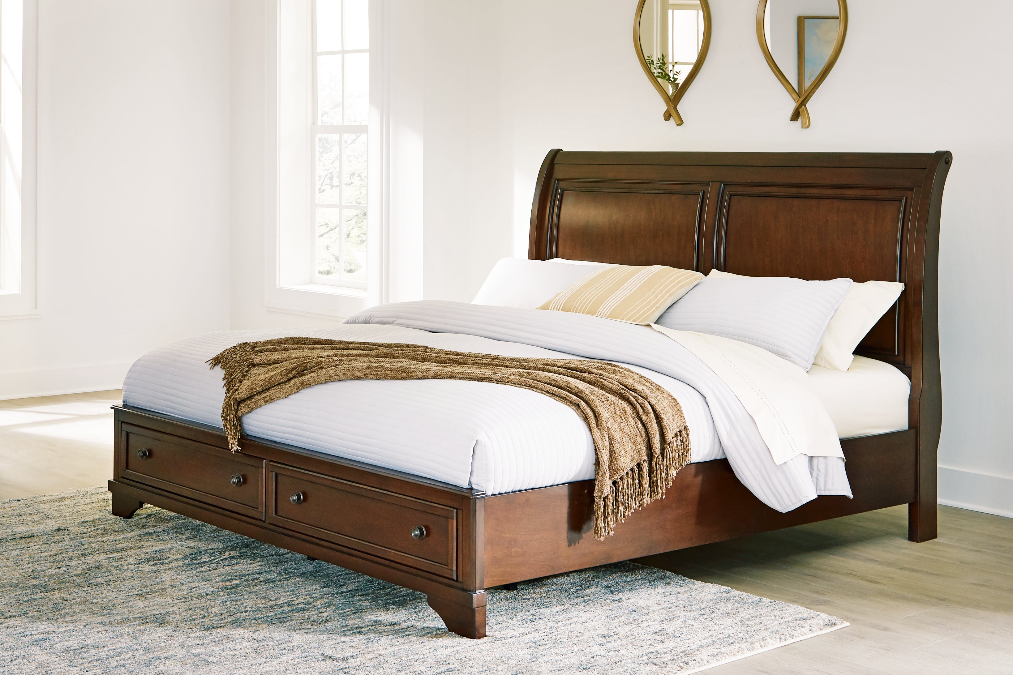 Family Deals Furniture - Ashley Furniture - Trellington Bedroom - Queen Sleigh Storage Bed / Brown - B716B1