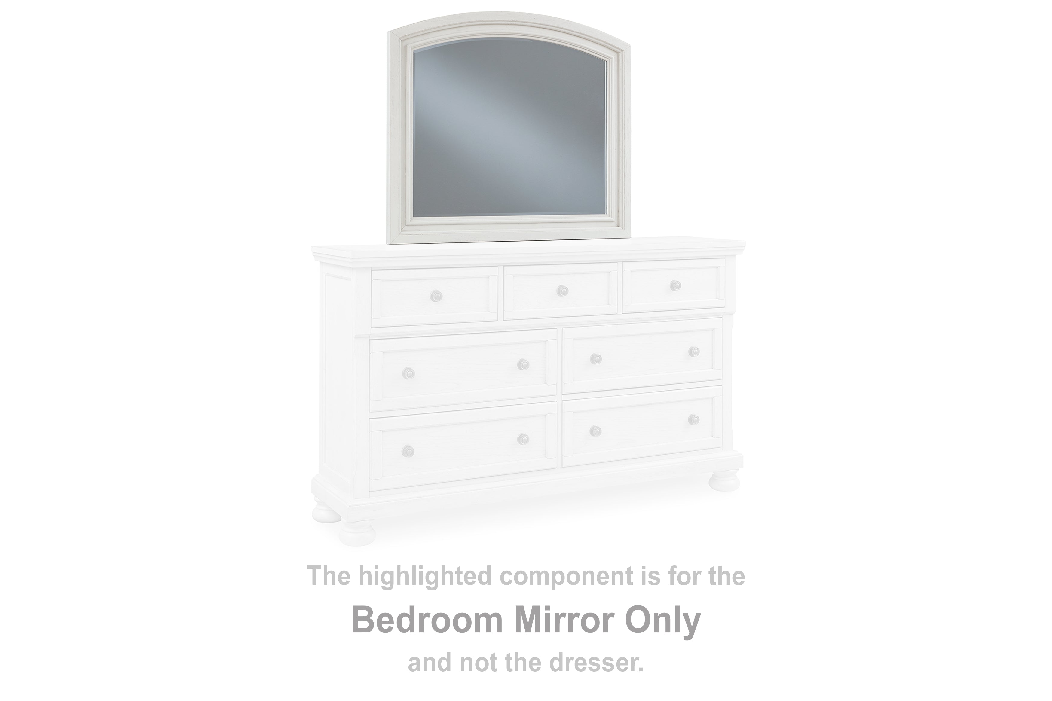 Family Deals Furniture - Ashley Furniture - Robbinsdale Bedroom - Bedroom Mirror / Antique White - B742-36