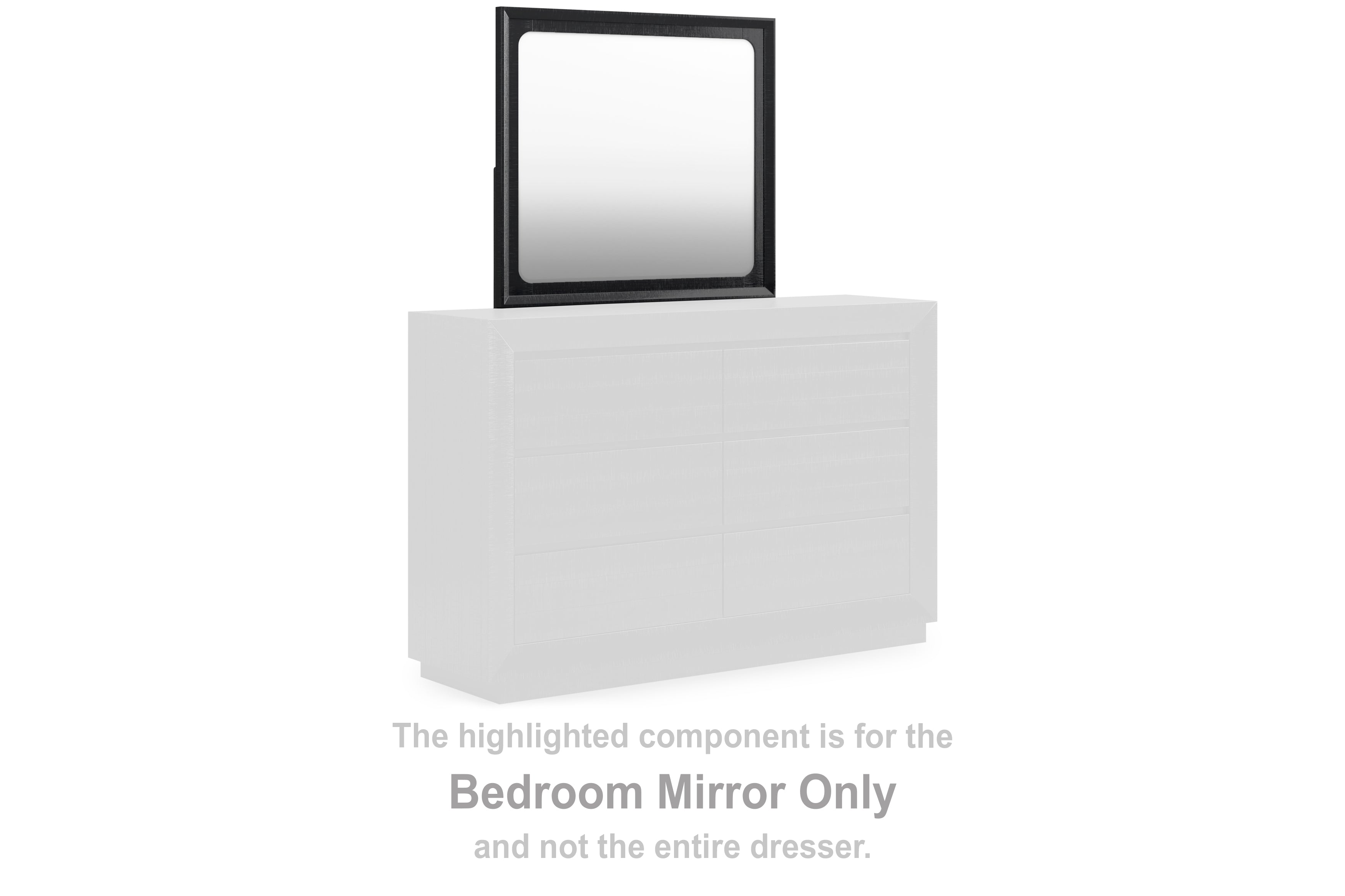 Family Deals Furniture - Ashley Furniture - Londer Bedroom - Bedroom Mirror / Black - B768-36
