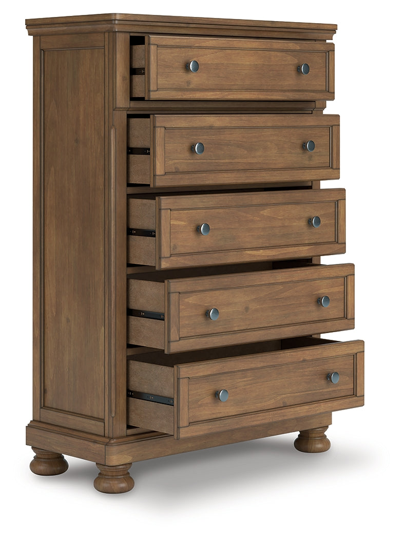 Family Deals Furniture - Ashley Furniture - Feddinger Bedroom - Queen Panel Storage Bed / Medium Brown - PCB779B11