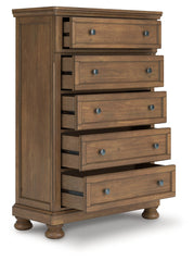 Family Deals Furniture - Ashley Furniture - Feddinger Bedroom - Queen Panel Storage Bed / Medium Brown - PCB779B11