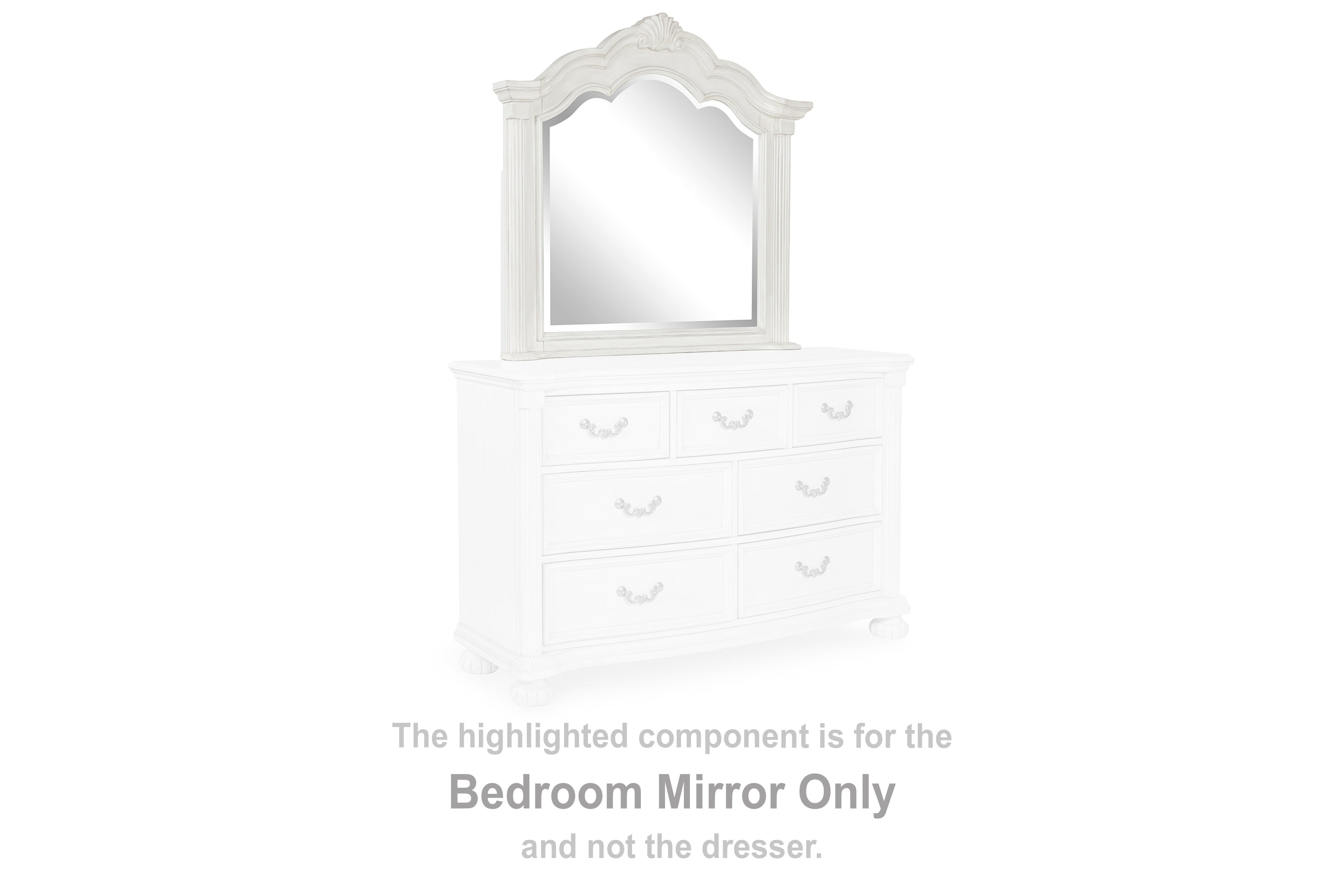 Family Deals Furniture - Ashley Furniture - Montelaine Bedroom - Bedroom Mirror / Antique White - B795-36